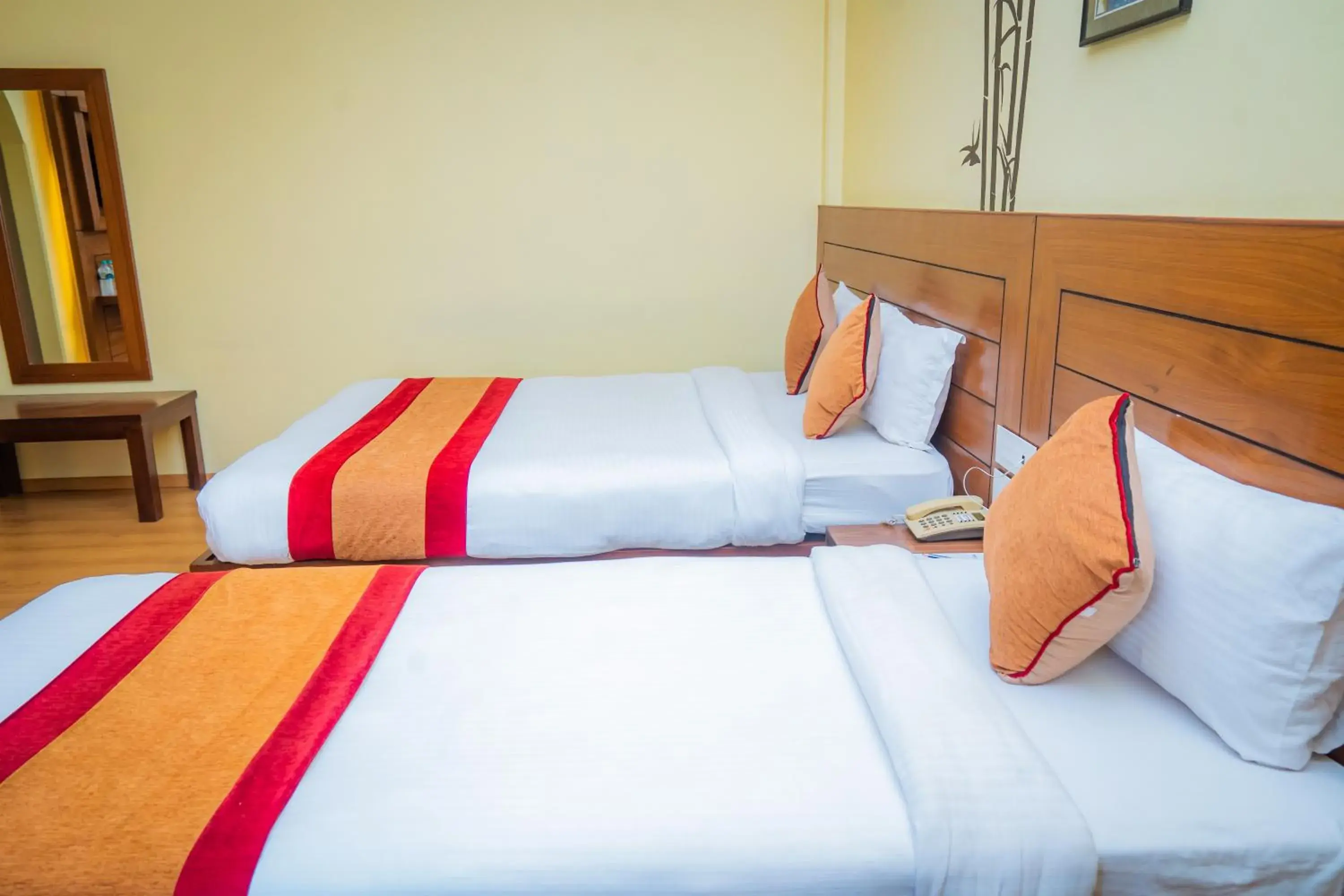 Bed in Hotel Crown Himalayas Bed in Hotel Crown Himalayas