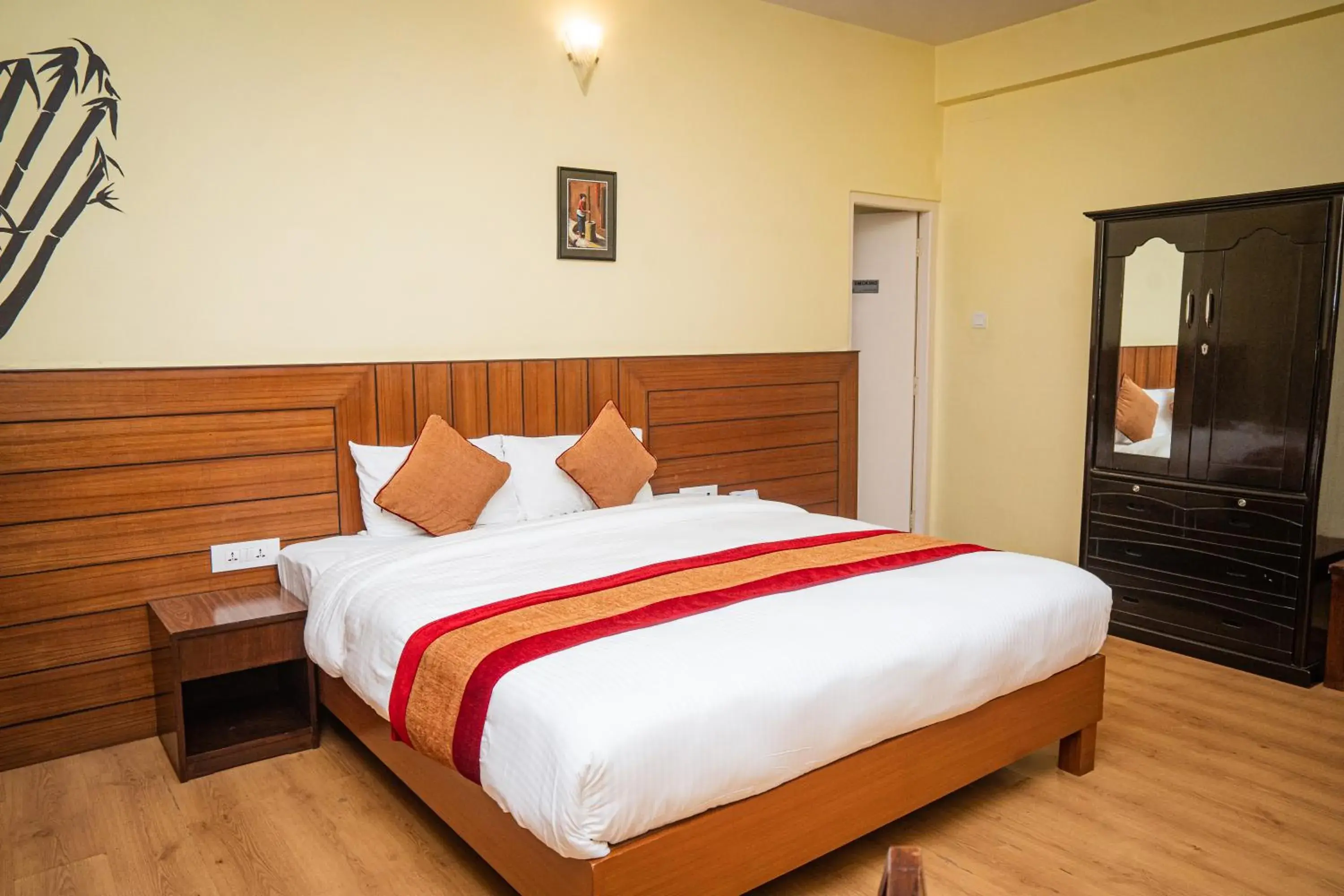 Bed in Hotel Crown Himalayas Bed in Hotel Crown Himalayas