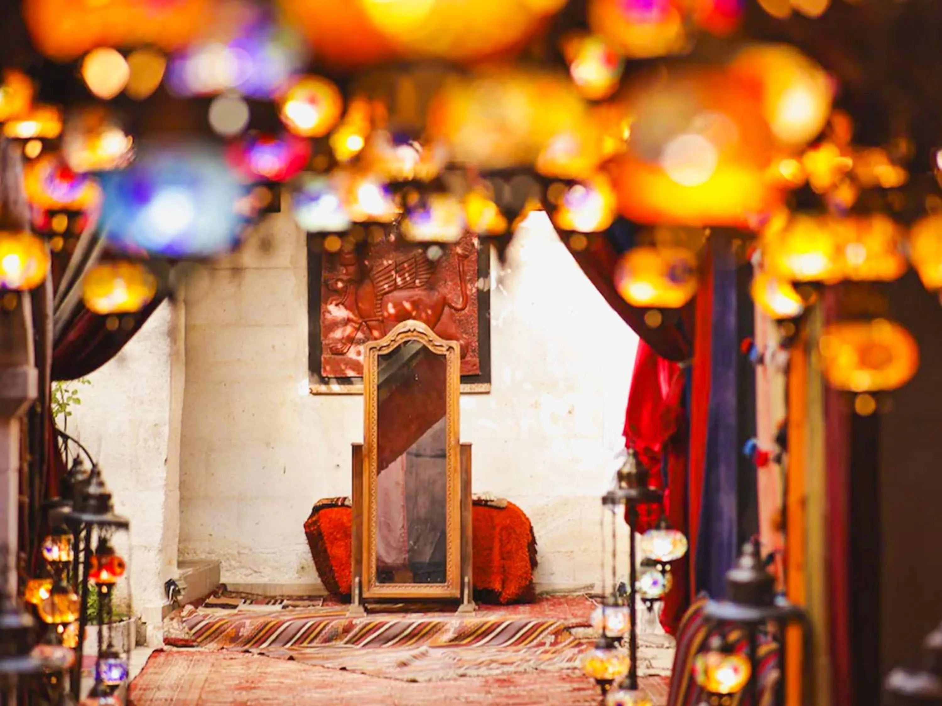 Inner courtyard view in Hanzade Cappadocia