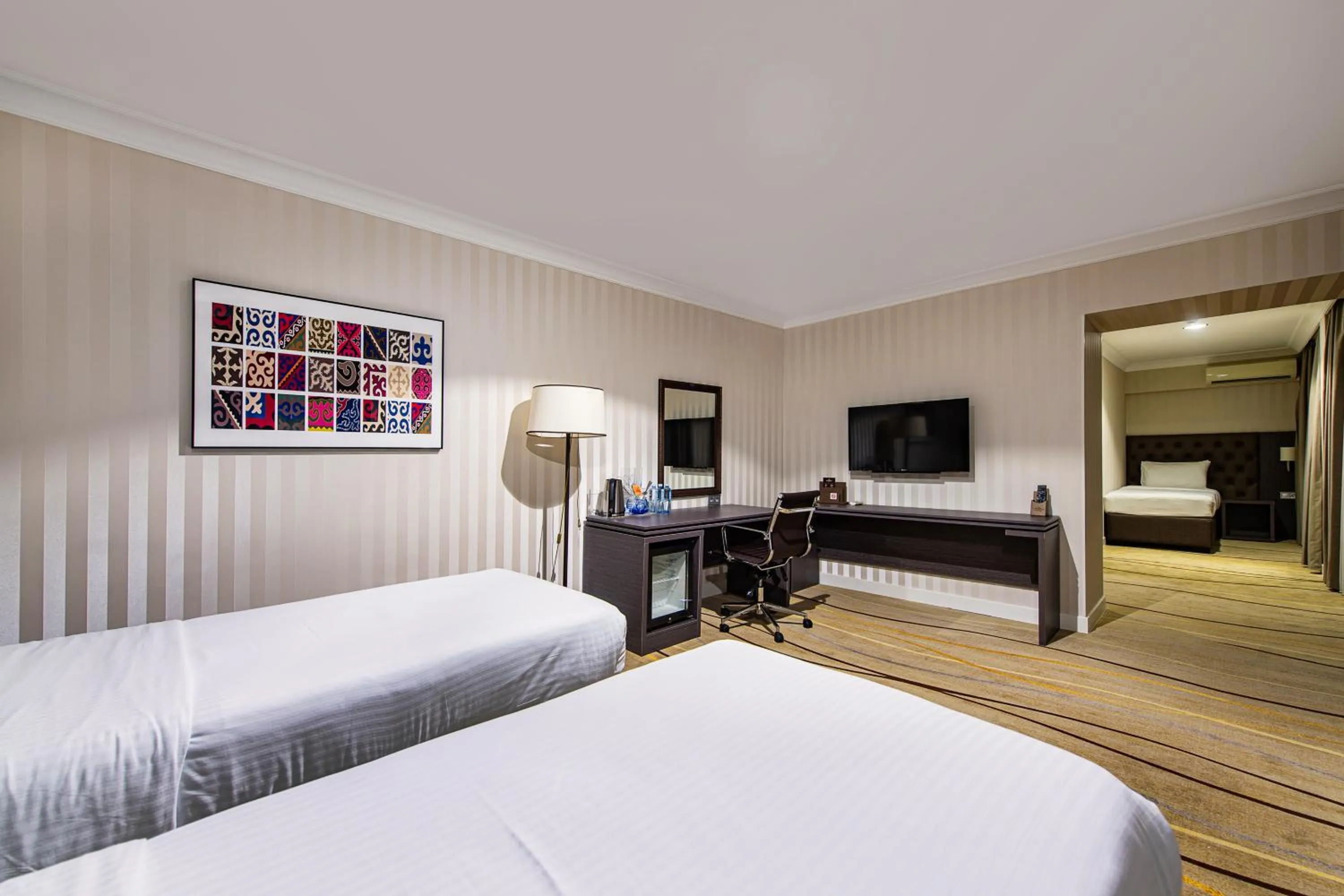 Bed in Shymkent Grand Hotel