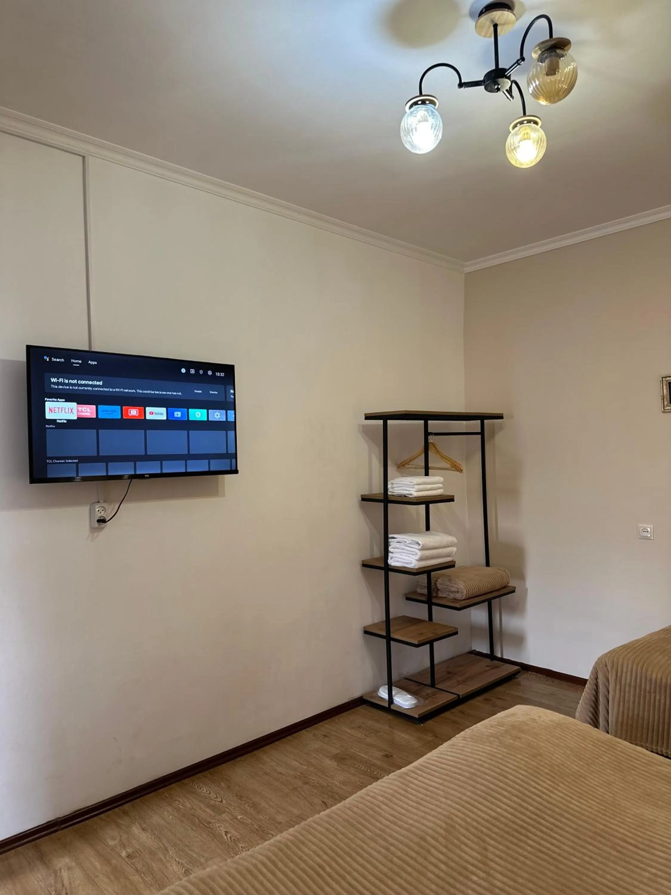 TV and multimedia, Bed in Meshia Apartment