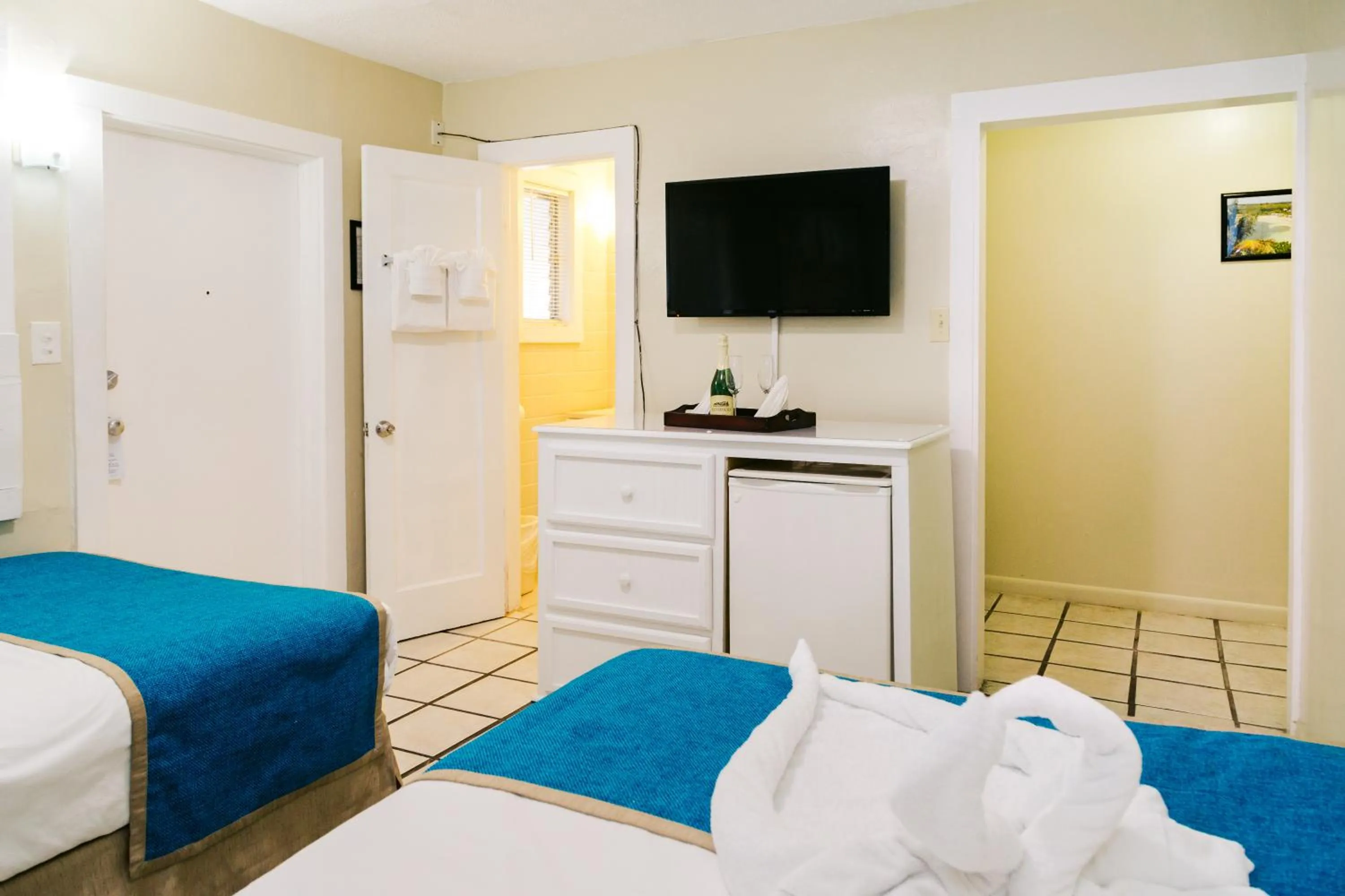 Bed in Seashell Motel