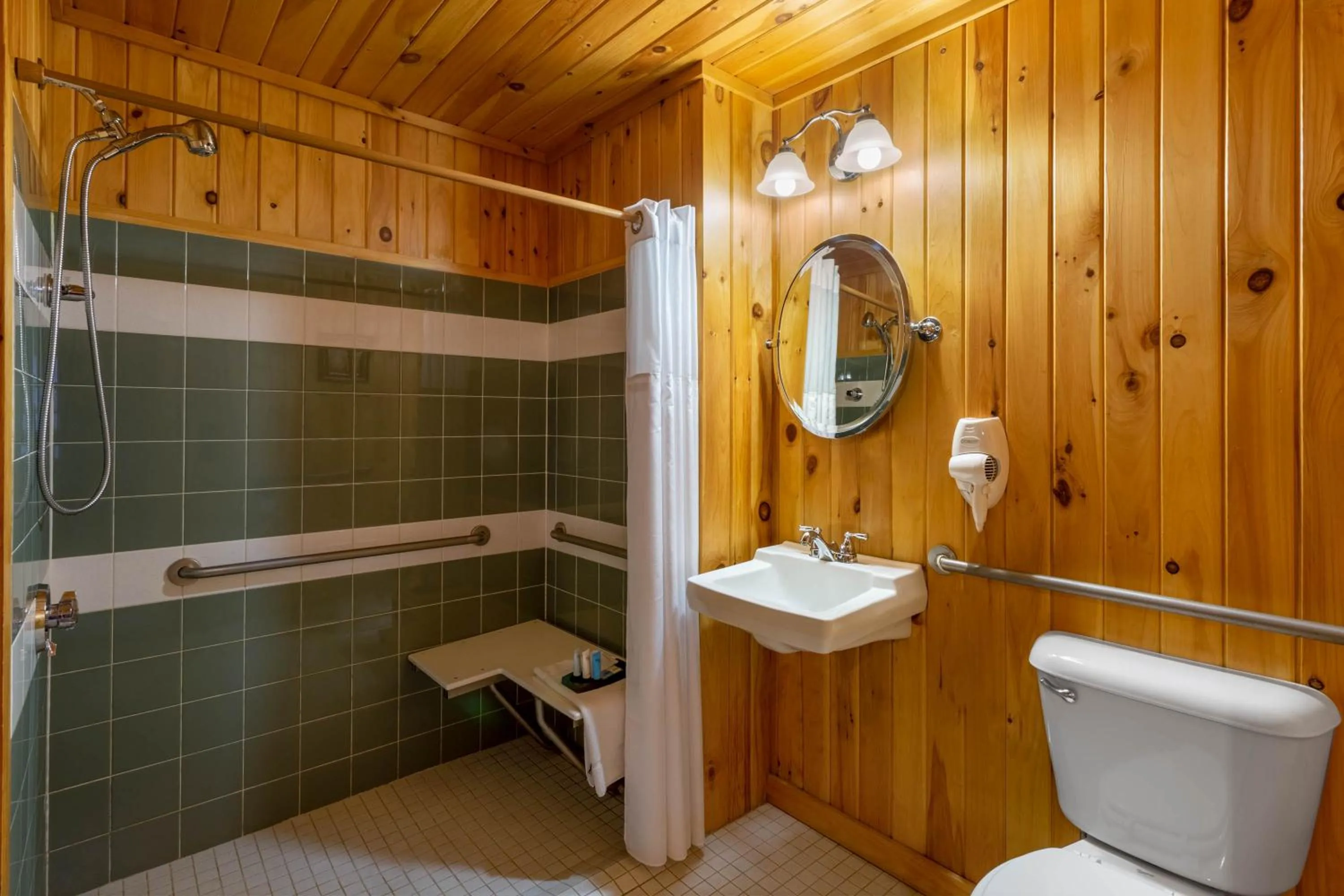 Bathroom in Rangeley Lake Resort a Ramada by Wyndham