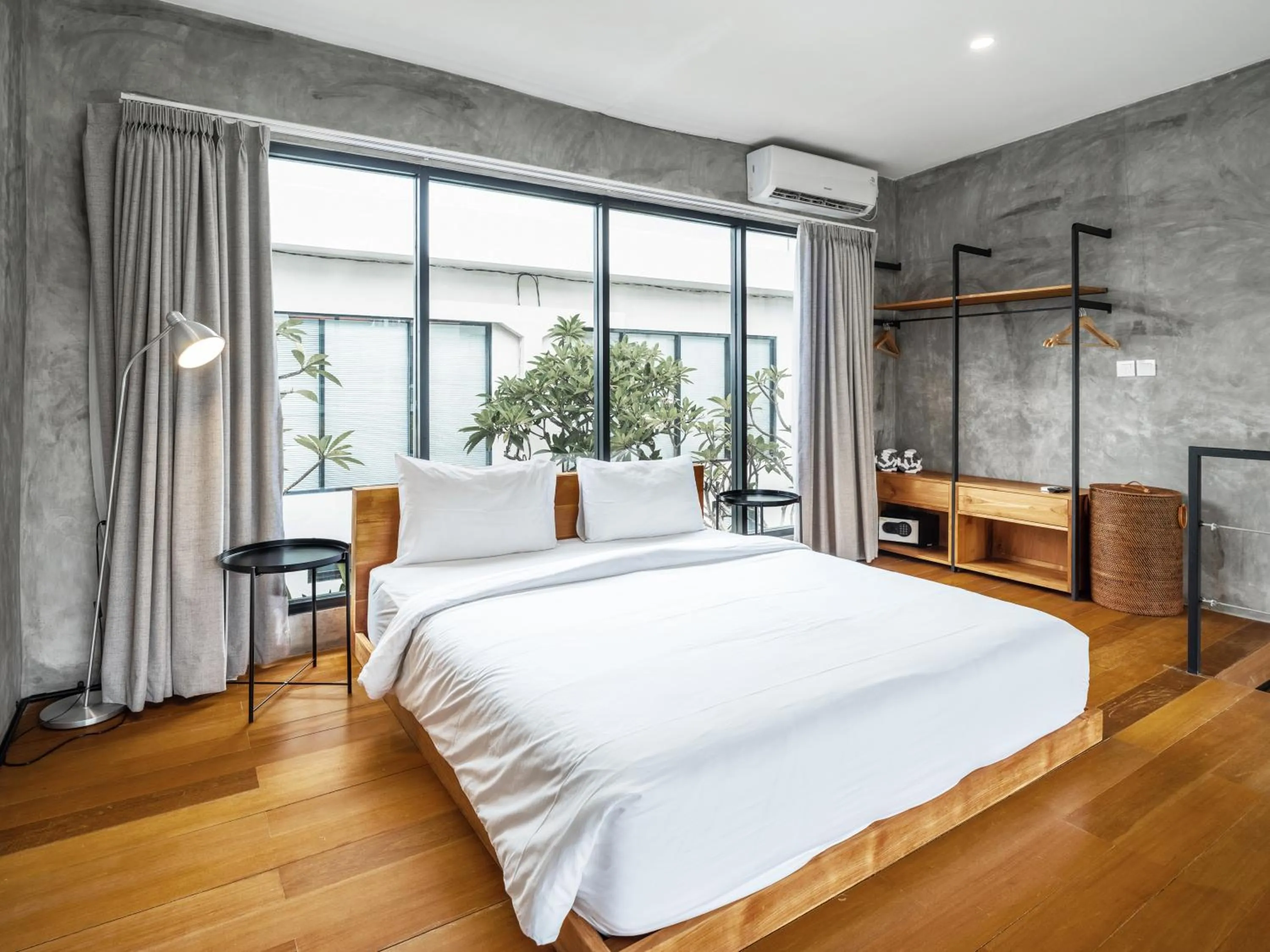 Bedroom, Bed in Canggu 2Plex Apartment