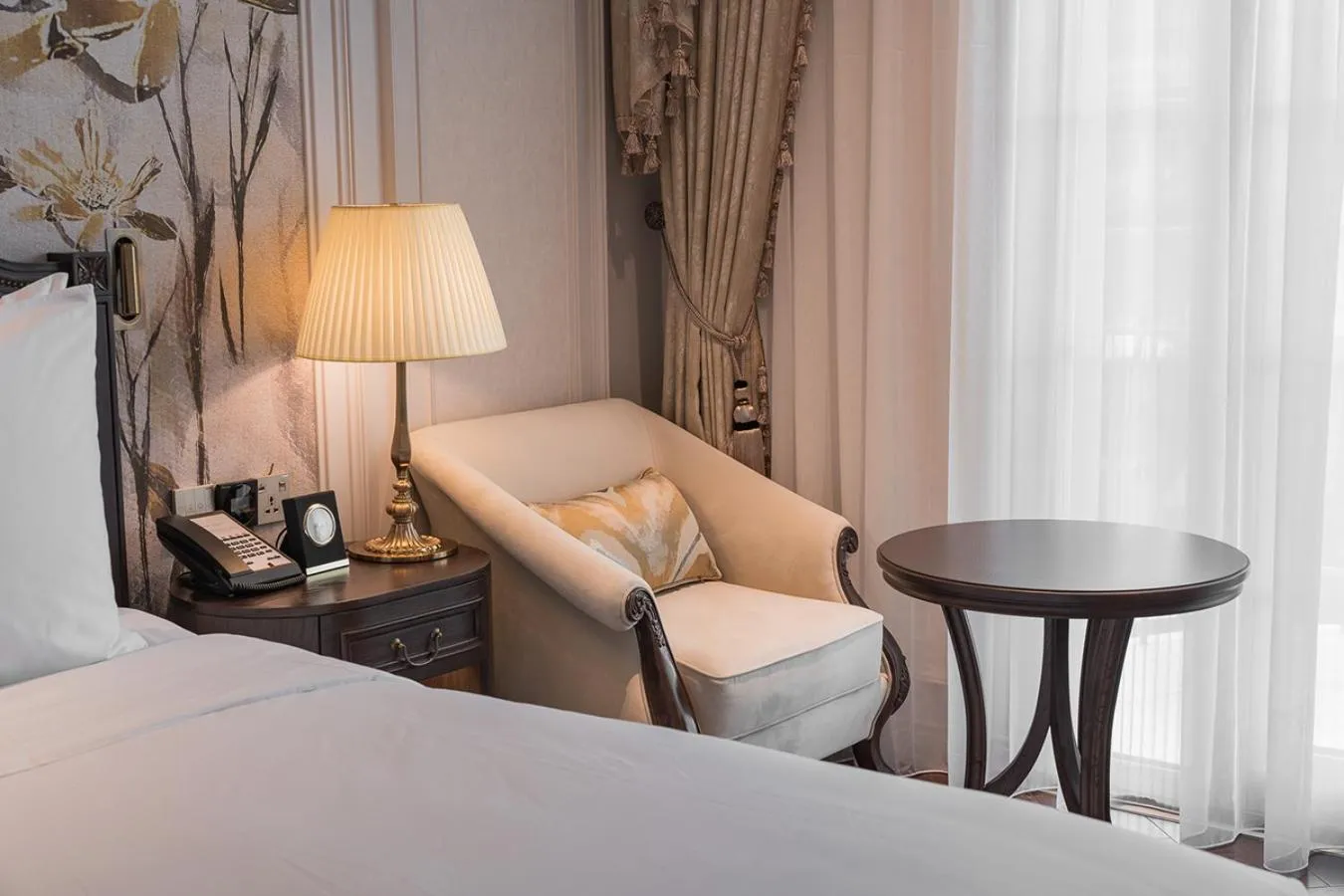 Bed in Golden Imperial Hotel