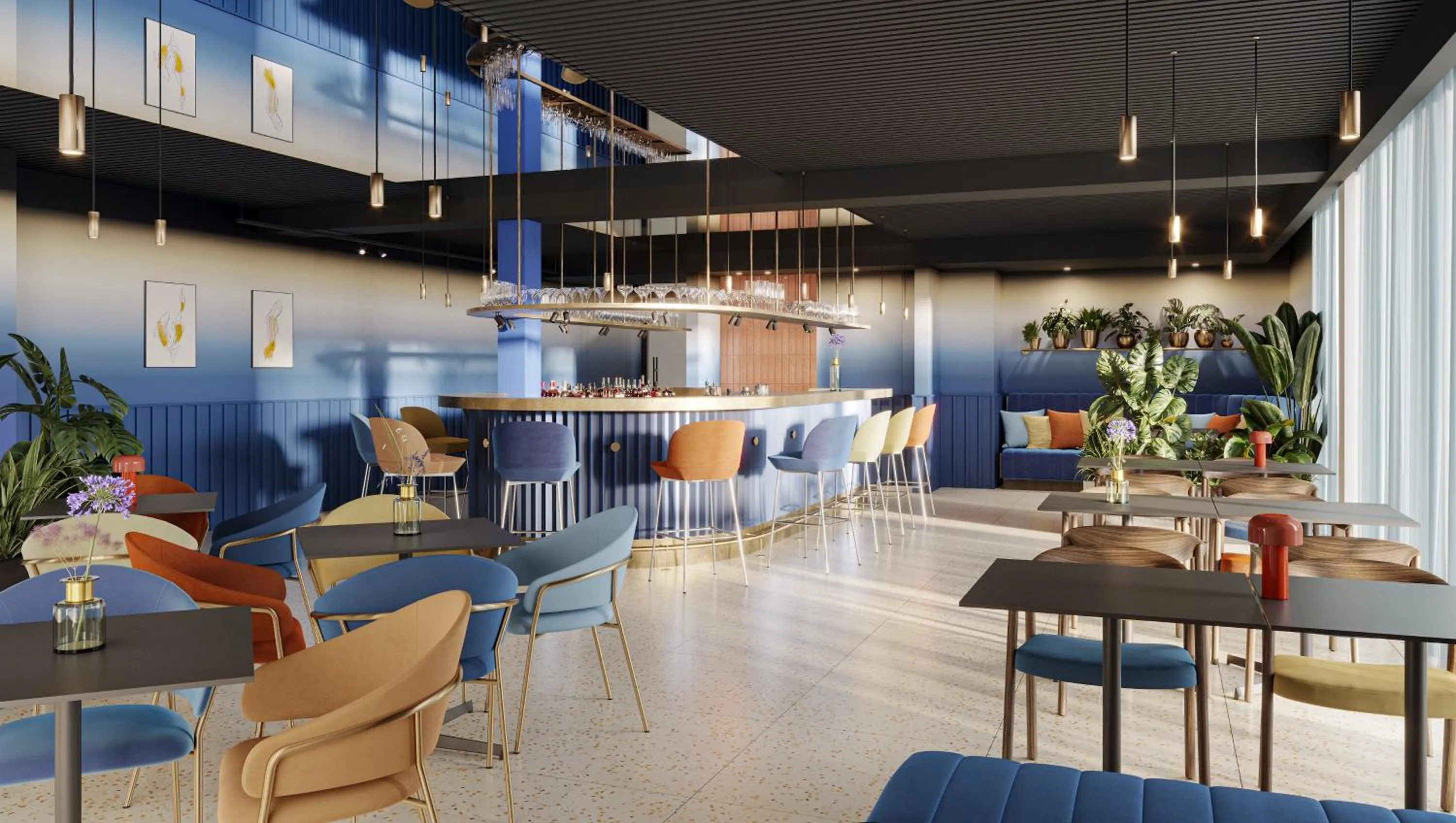 Lounge or bar in voco Brussels City North by IHG