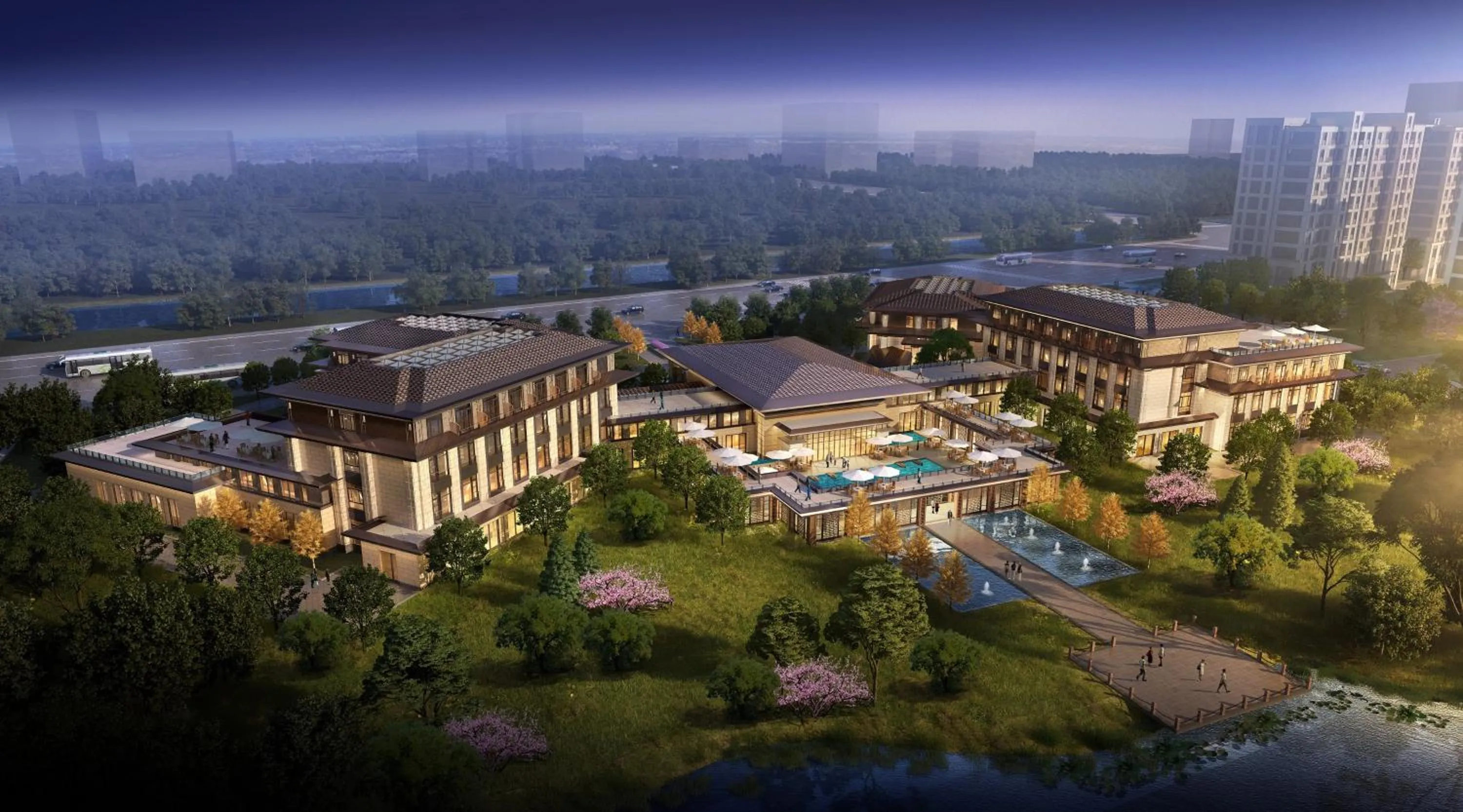 Property building, Bird's-eye View in voco Xiong'An