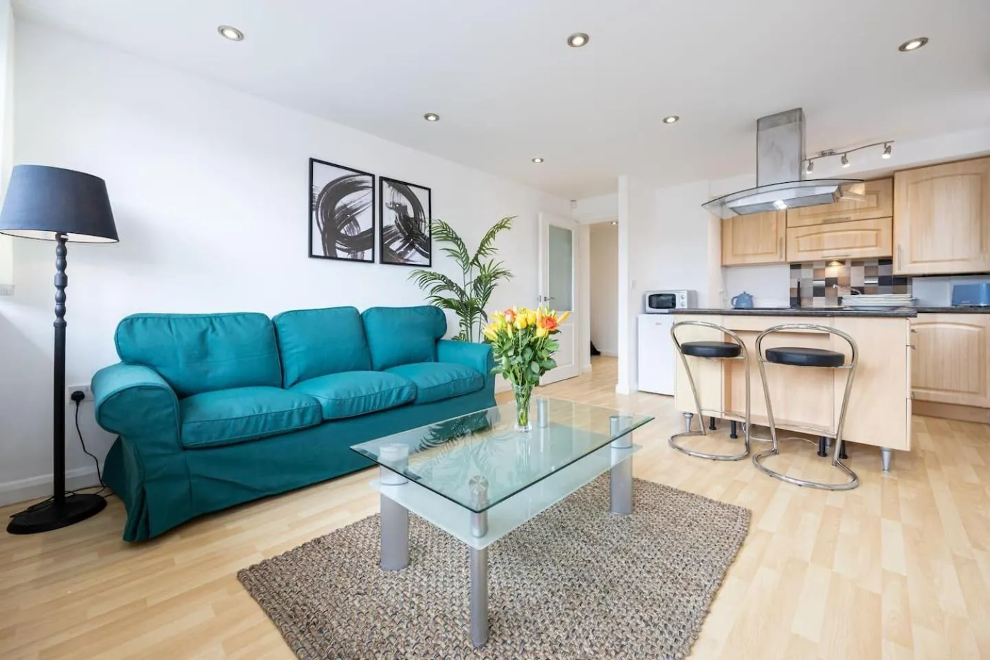 Living room in Withington Apartments