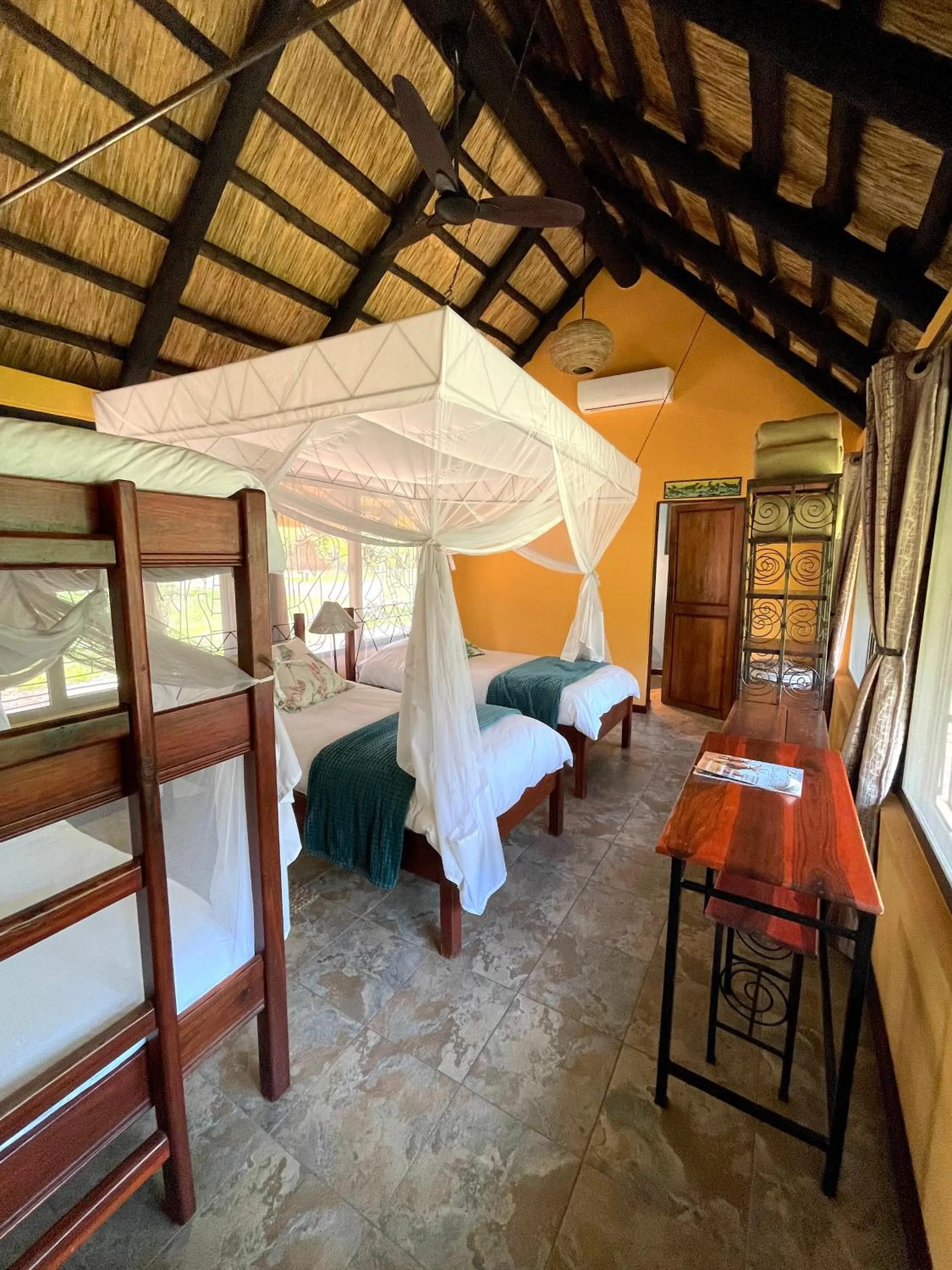 Bed in Maramba River Lodge