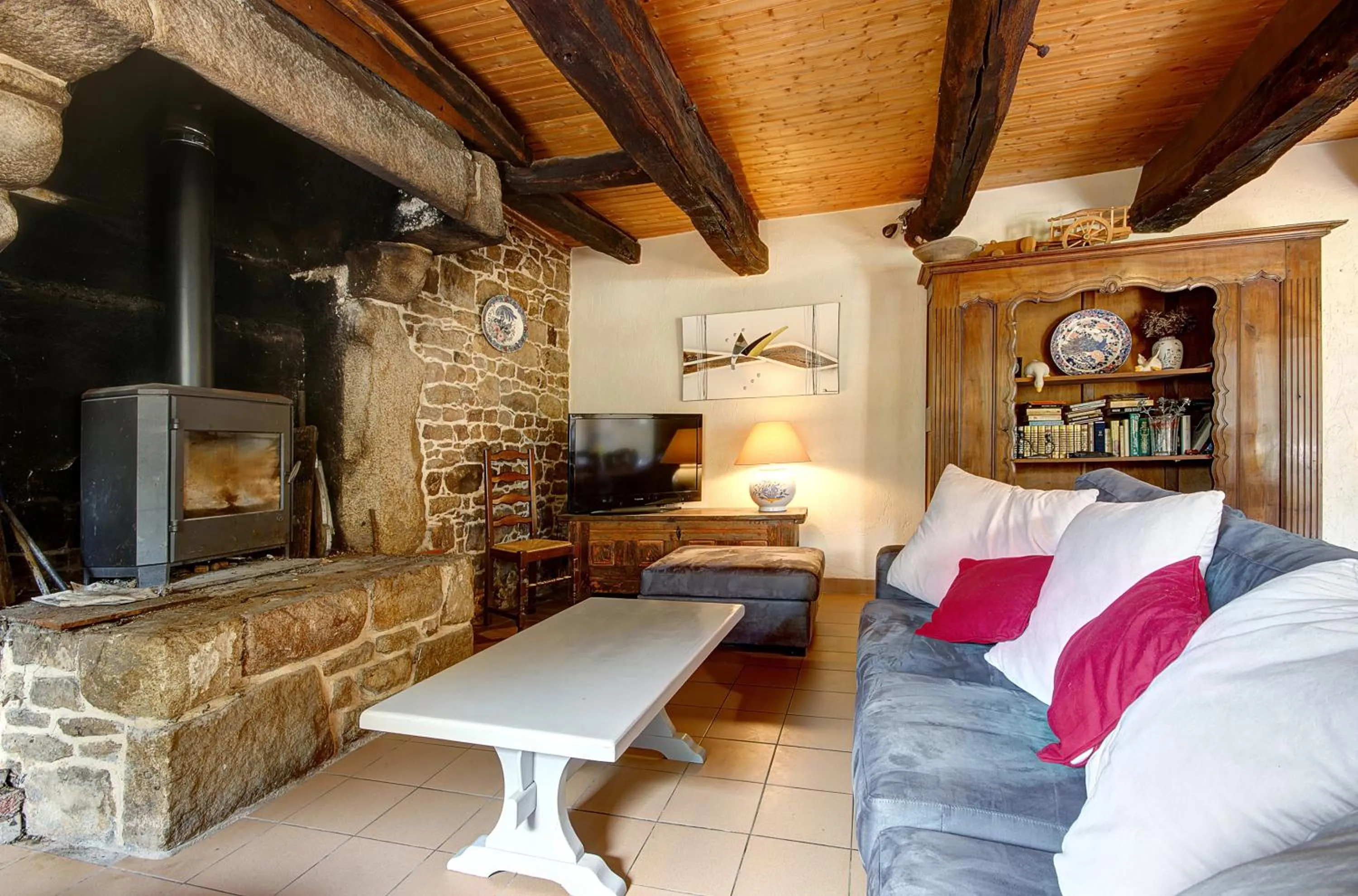 Living room in A la Ferme de Kervihern