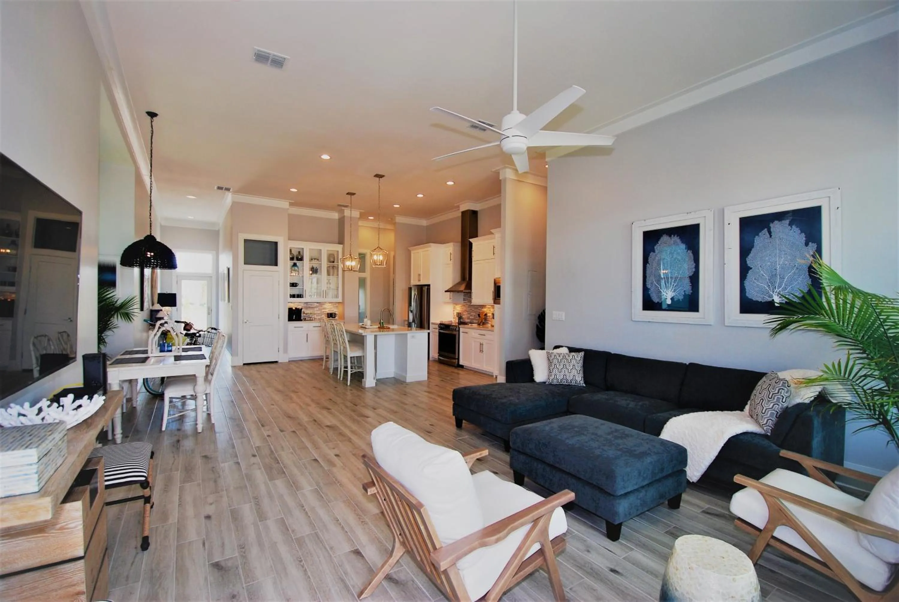 Living room in Seaglass Cottage - Private home at The Shores home