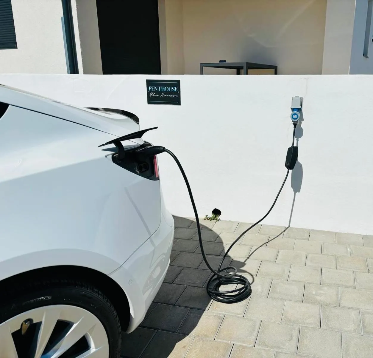 Parking in Penthouse Blue Horizon- a luxury penthouse with infinity pool, hot tub, sauna and sea views!