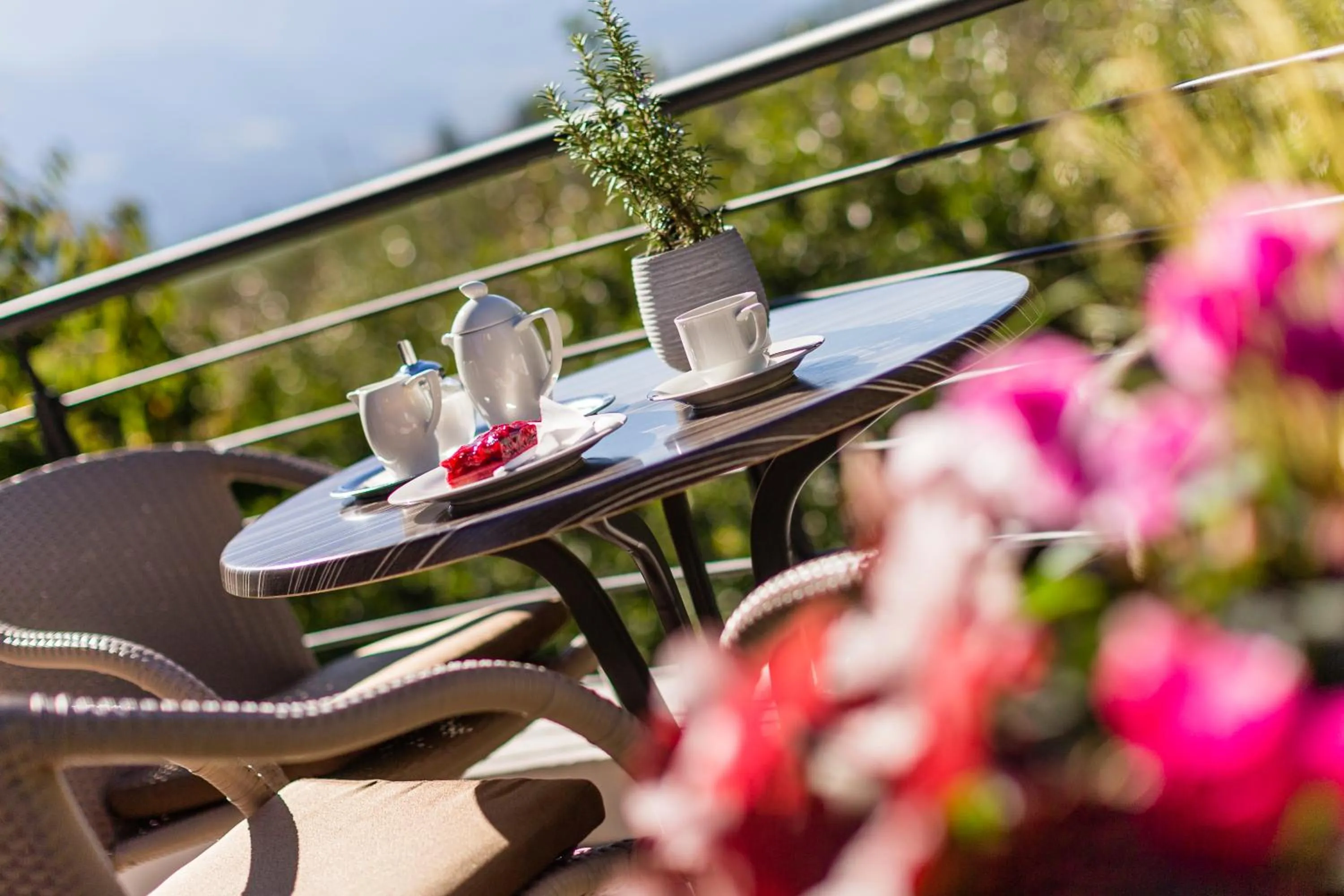 Balcony/Terrace in Garni Hotel Am Meilenstein