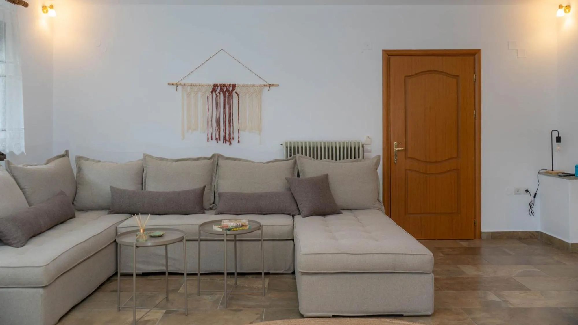 Living room in Postmans Apartment Under Meteora