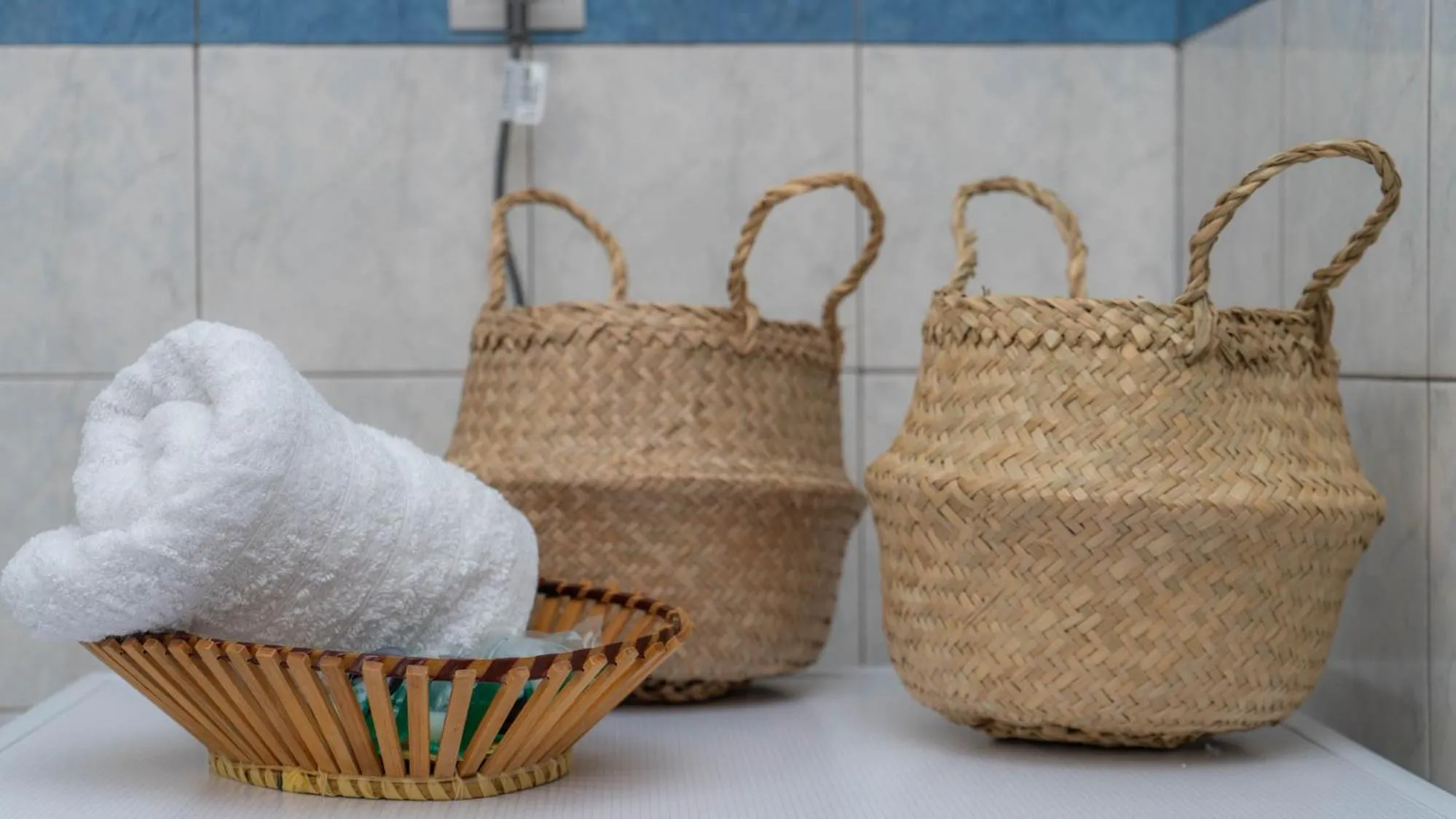 towels in Postmans Apartment Under Meteora