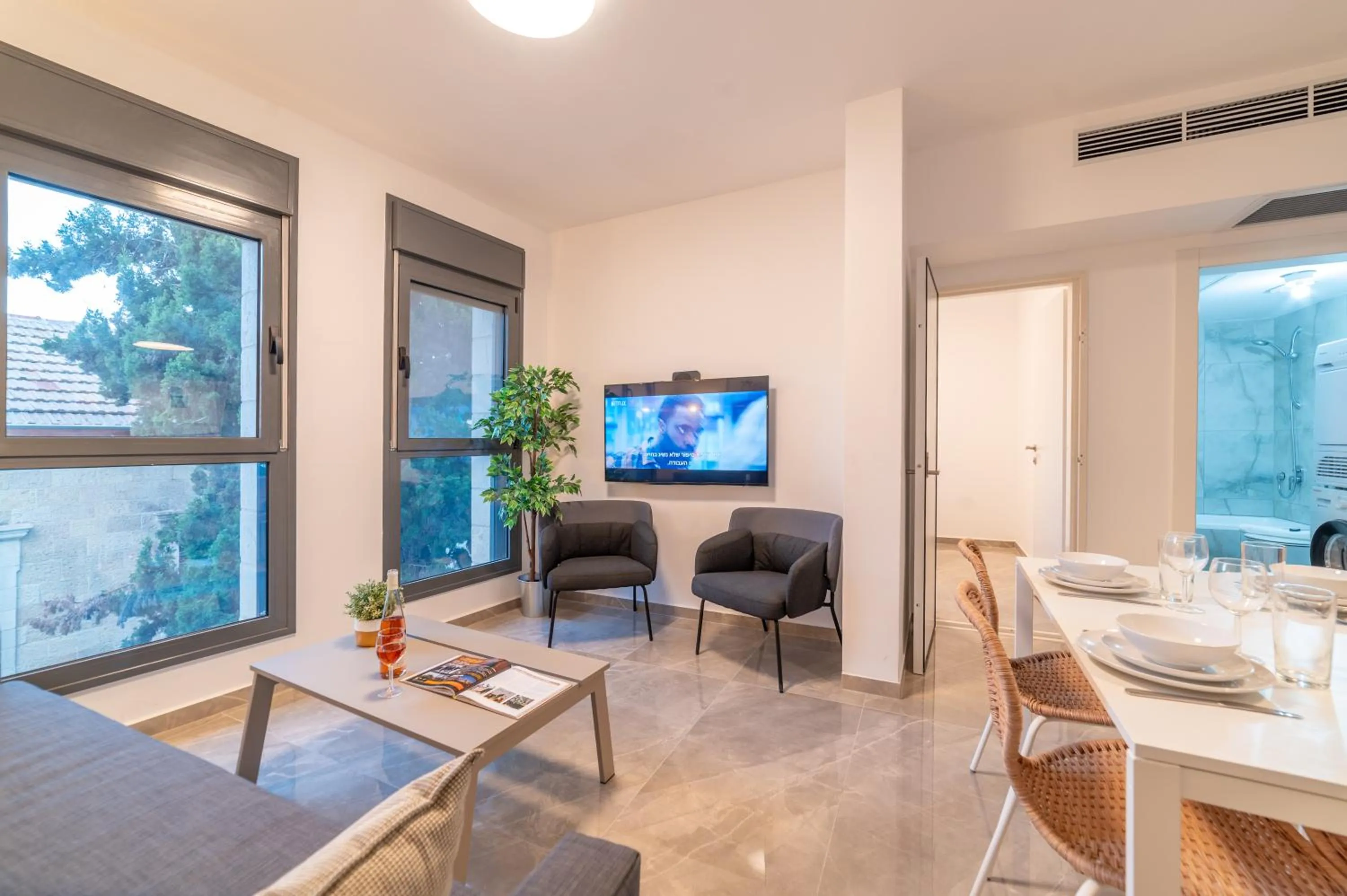 Seating area in Stay Kook Jerusalem