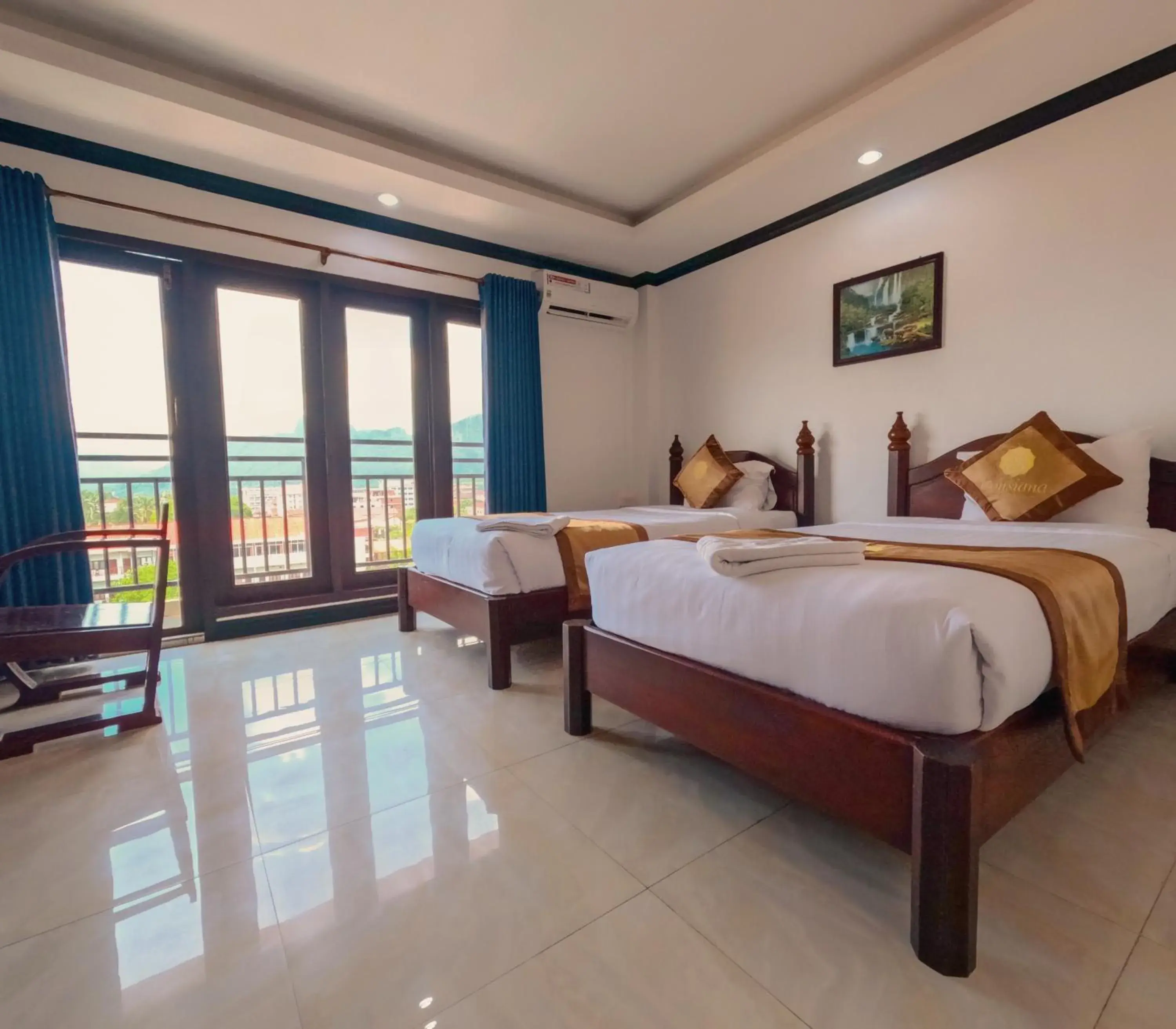 Twin Room with Mountain View in Vang Vieng Consiana Hotel Twin Room with Mountain View in Vang Vieng Consiana Hotel