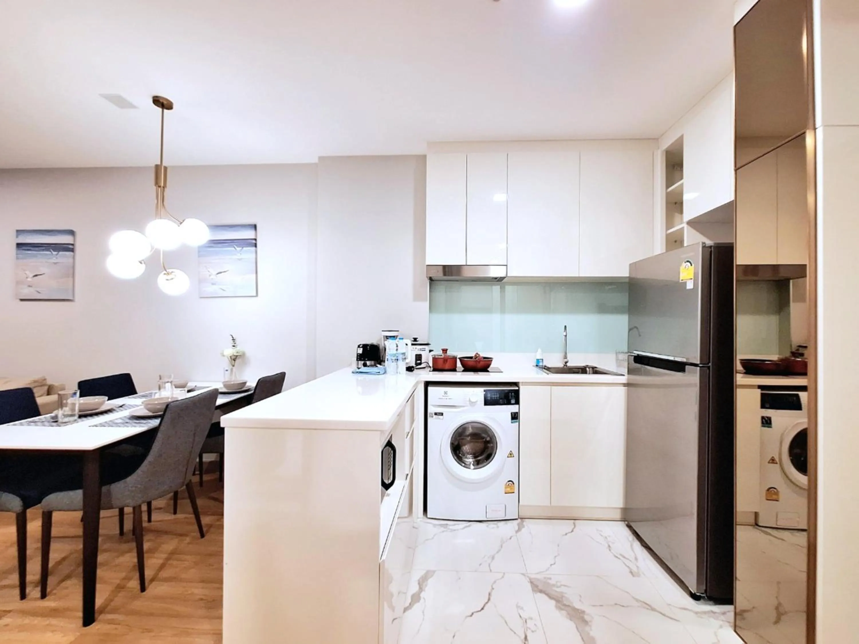 Kitchen or kitchenette in Astra Sky River Chiang Mai by Fang