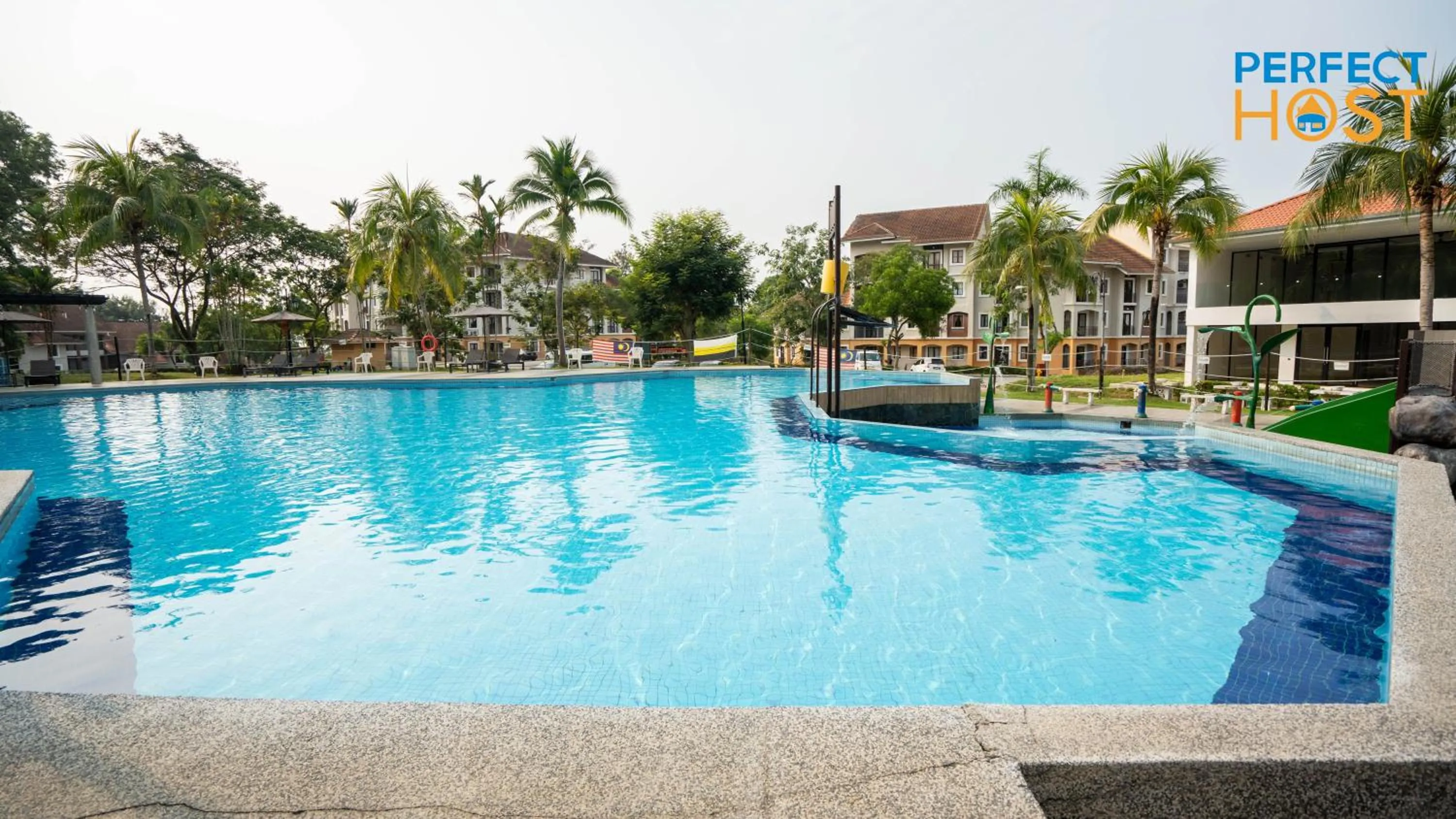 Swimming pool in Damai Laut Escape by Perfect Host