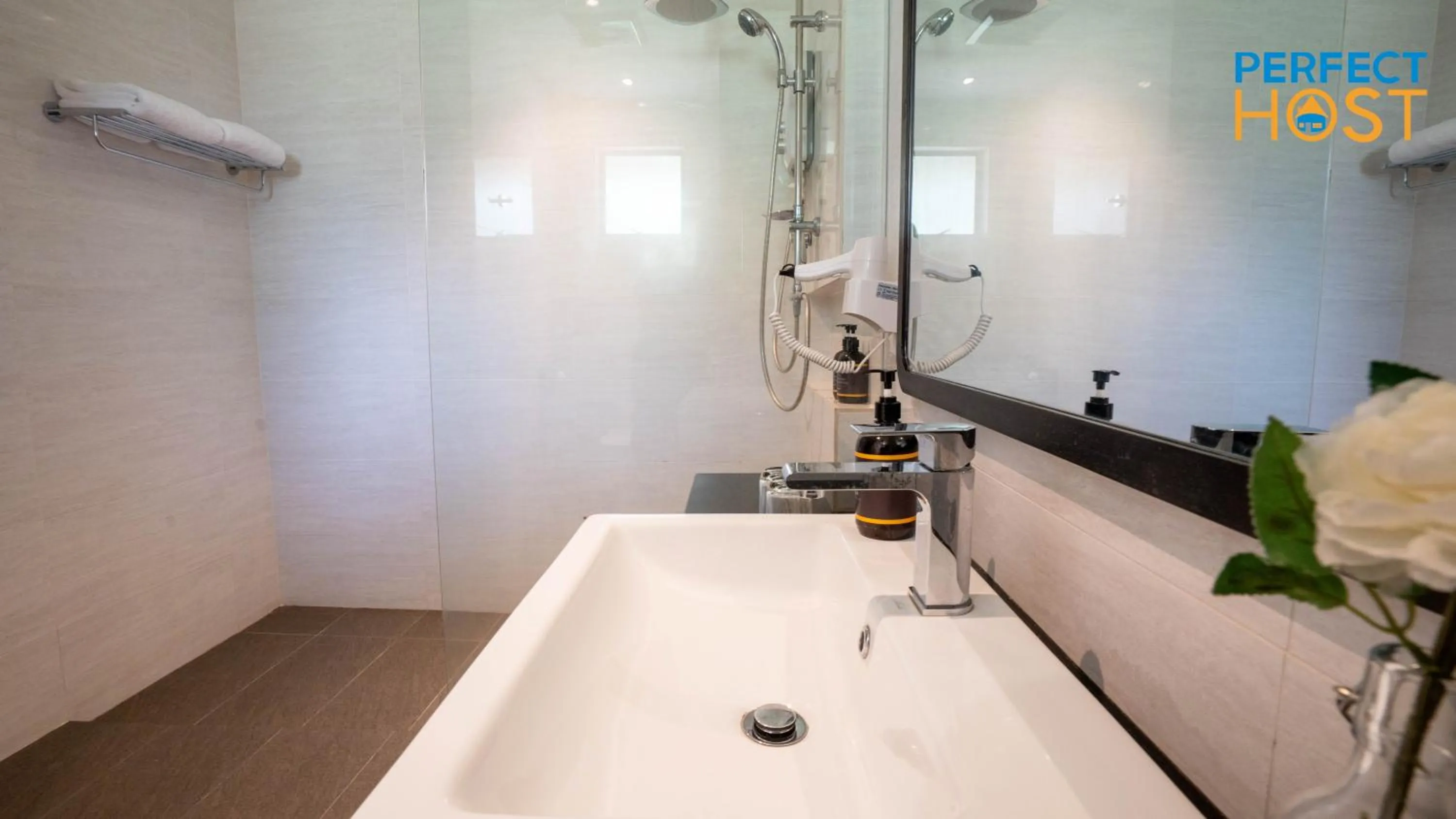 Bathroom in Damai Laut Escape by Perfect Host