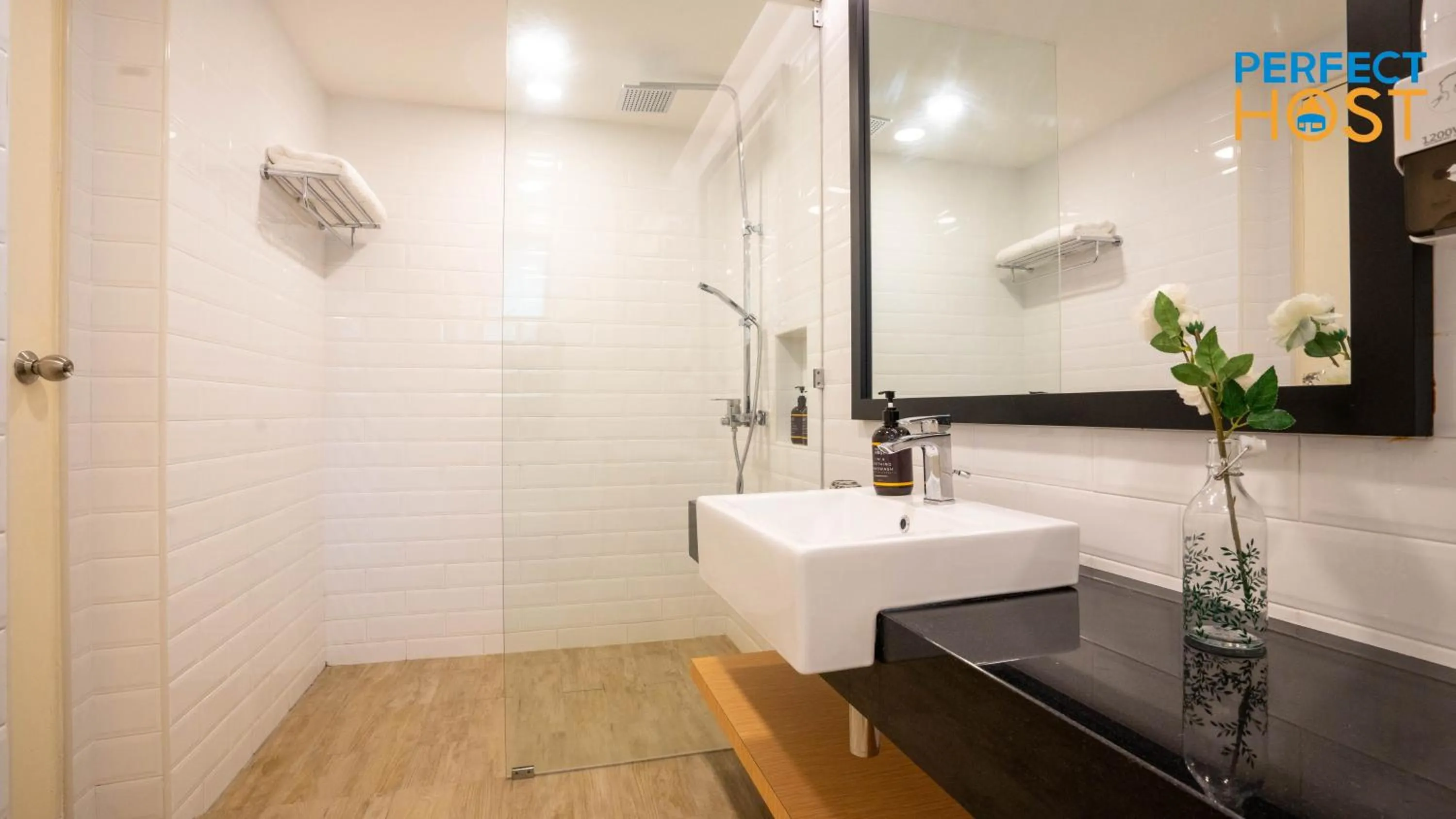 Bathroom in Damai Laut Escape by Perfect Host