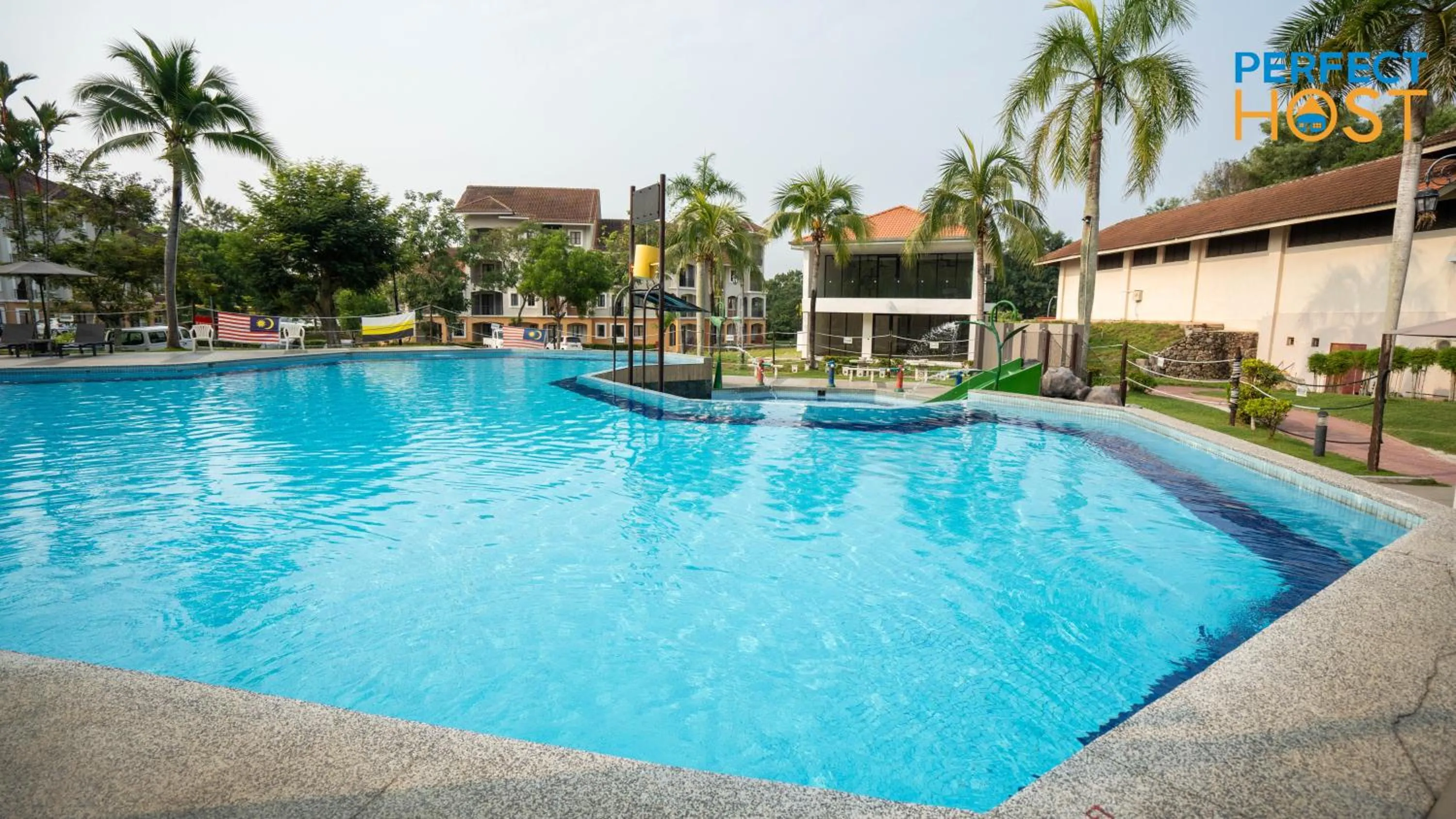 Swimming pool in Damai Laut Escape by Perfect Host