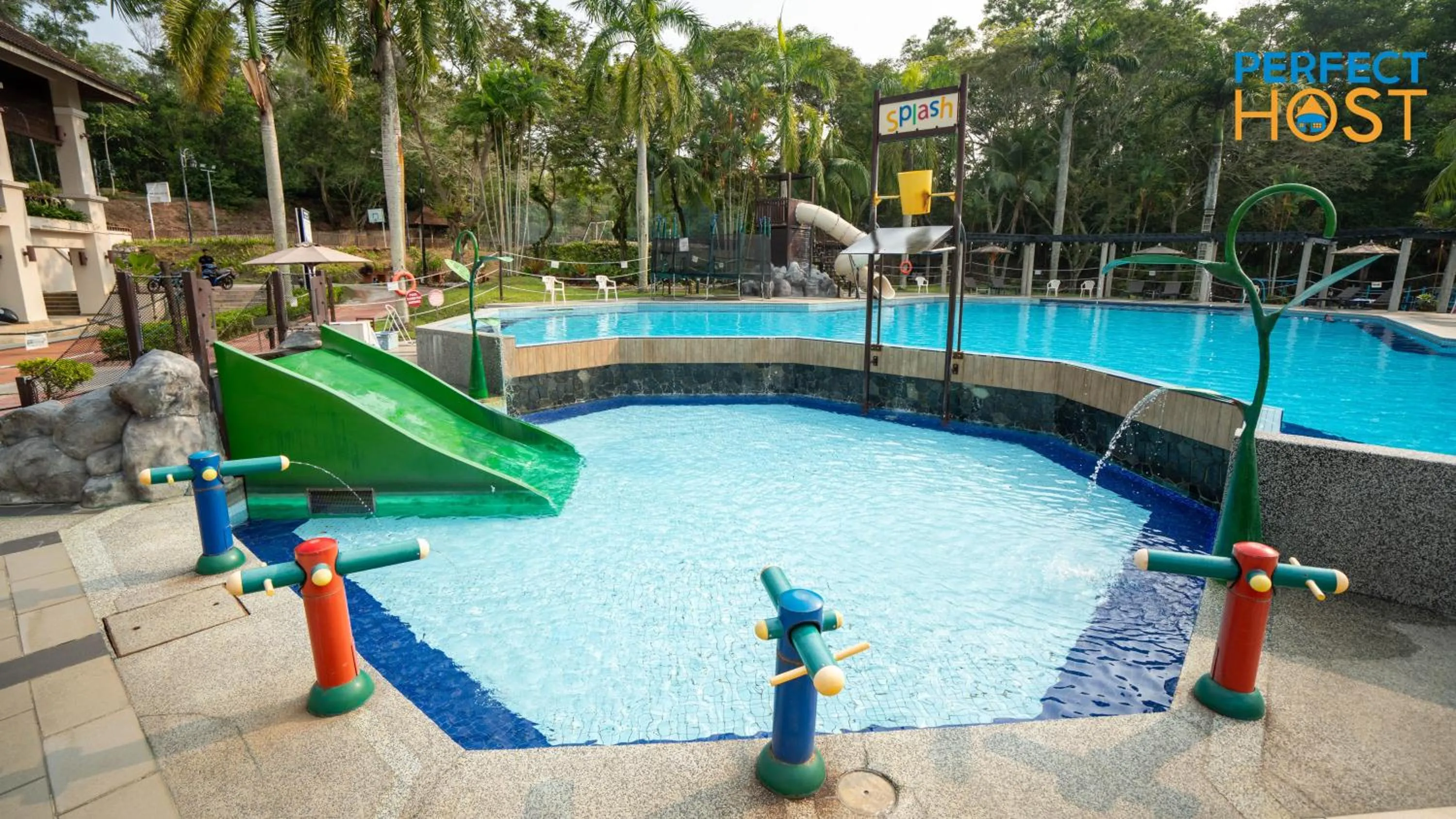 Swimming pool in Damai Laut Escape by Perfect Host