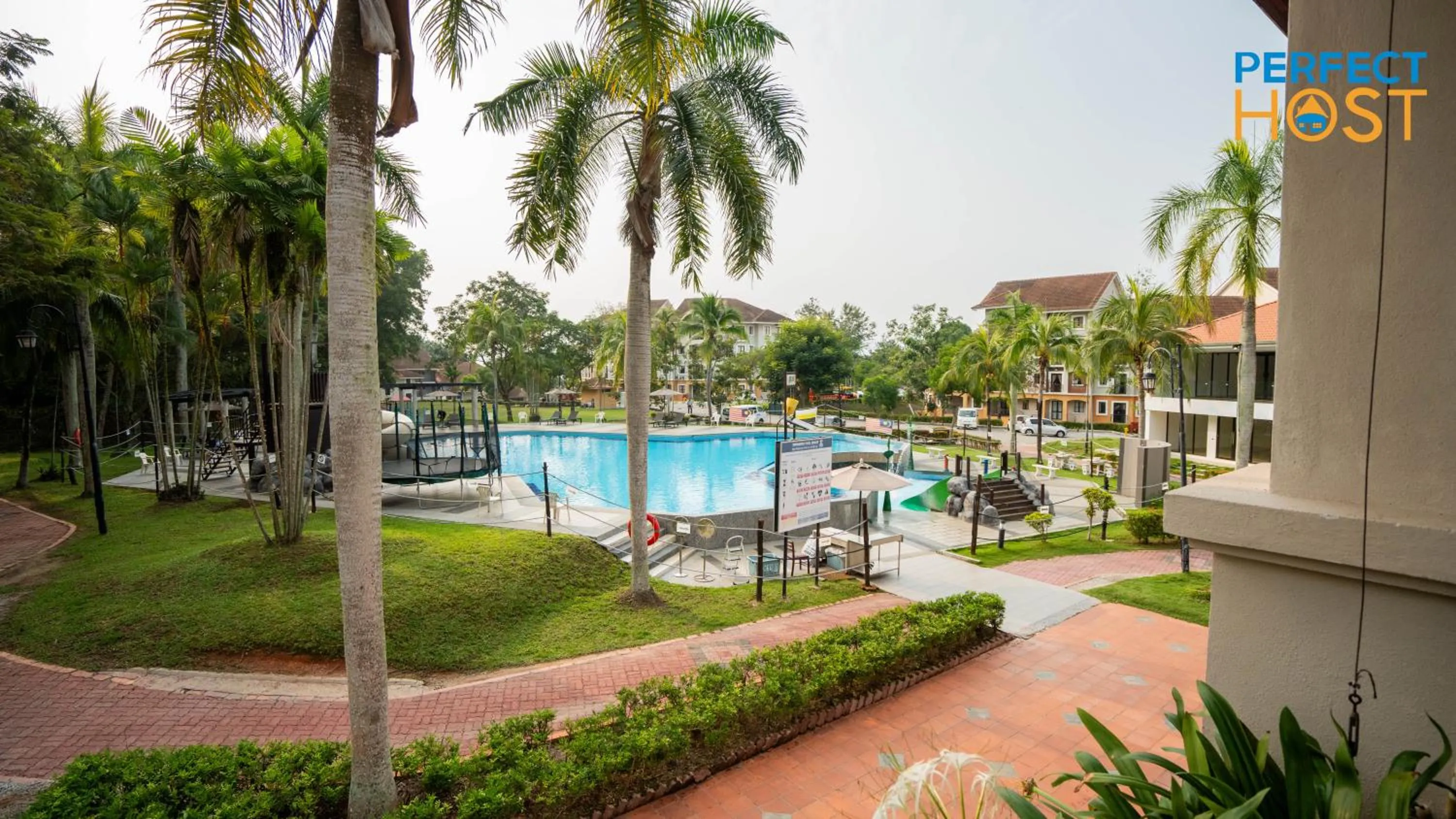 Swimming pool in Damai Laut Escape by Perfect Host