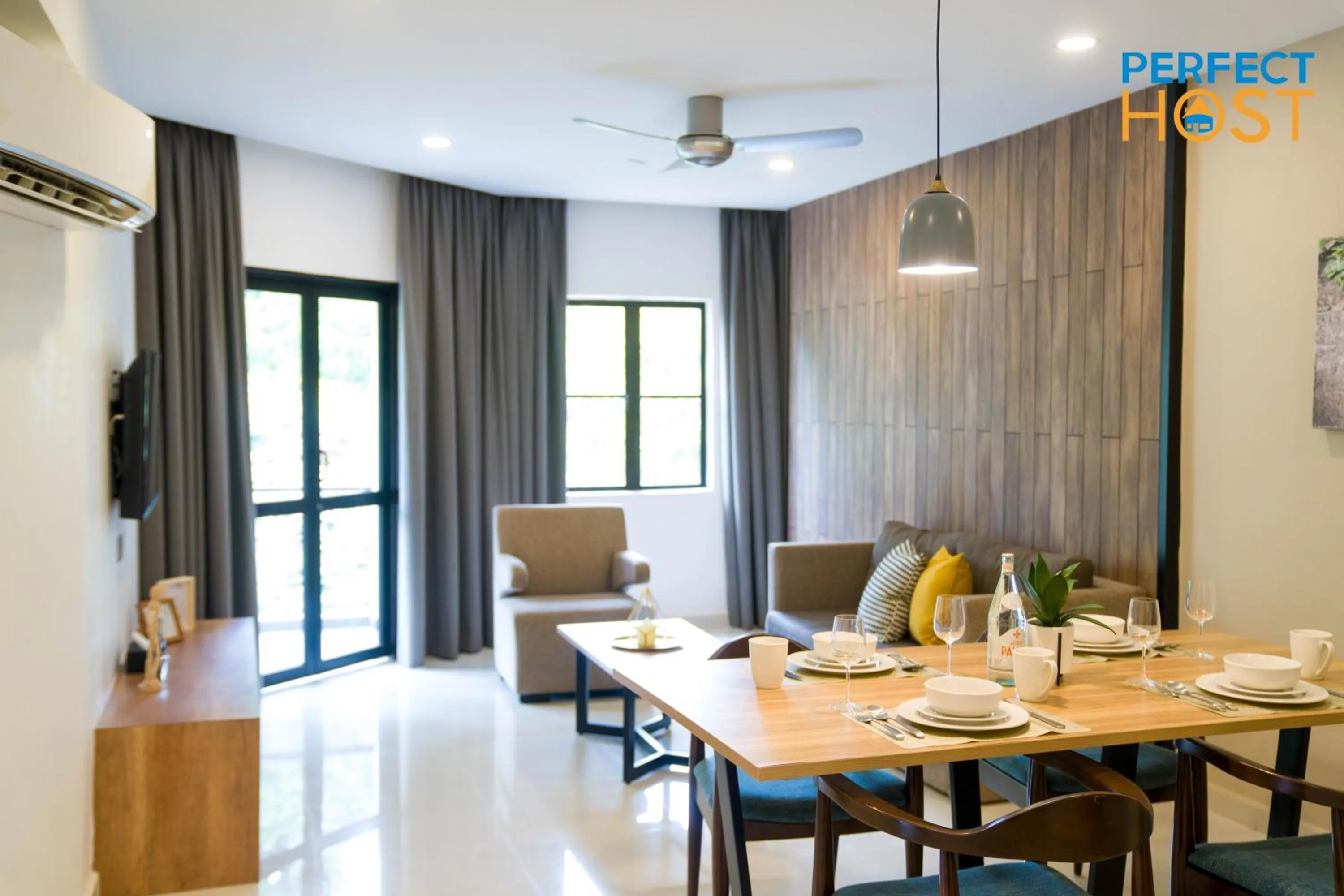 Living room in Damai Laut Escape by Perfect Host