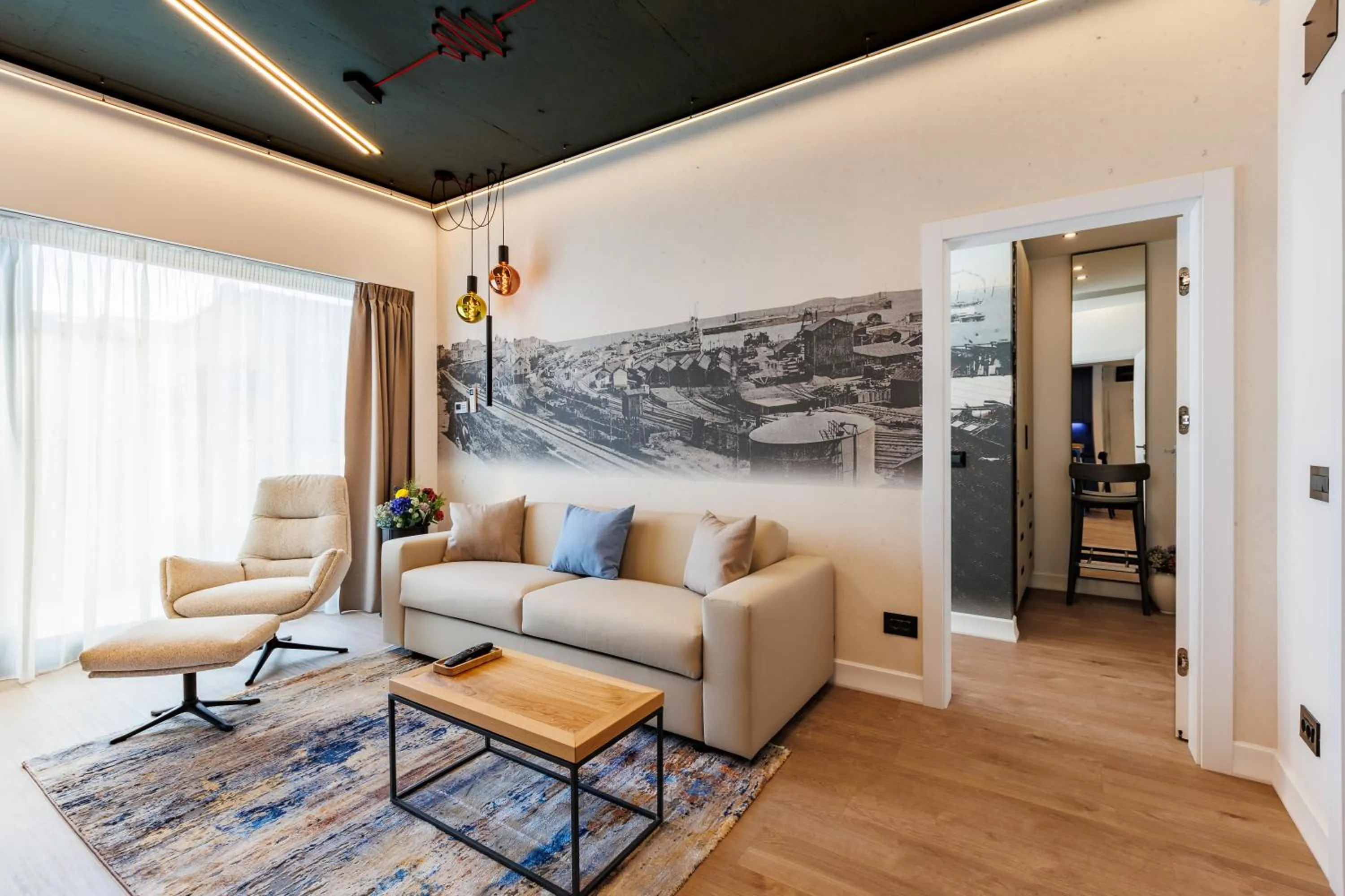 Living room in Rosetti One