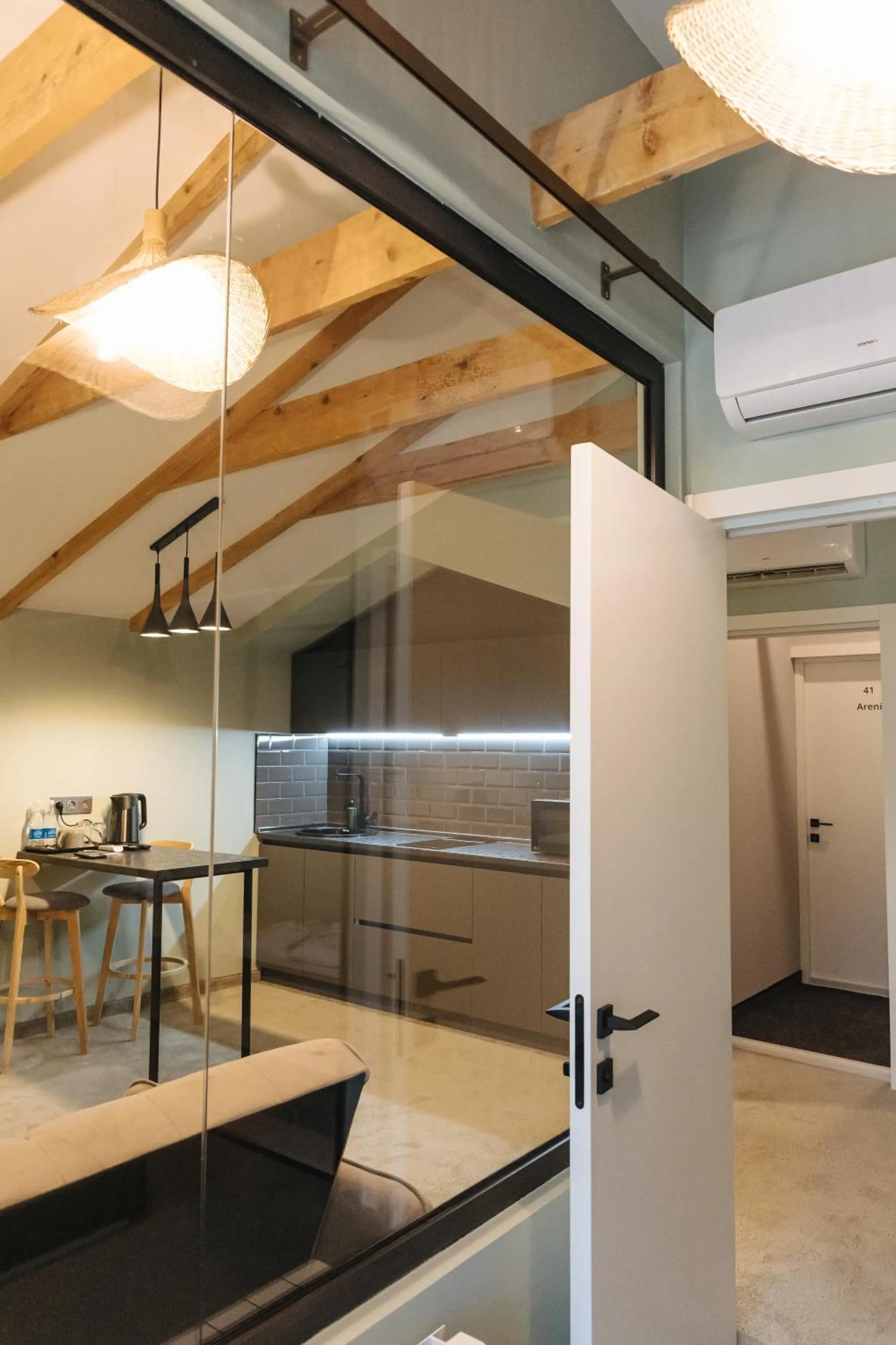 Kitchen or kitchenette in Ariam Boutique Hotel