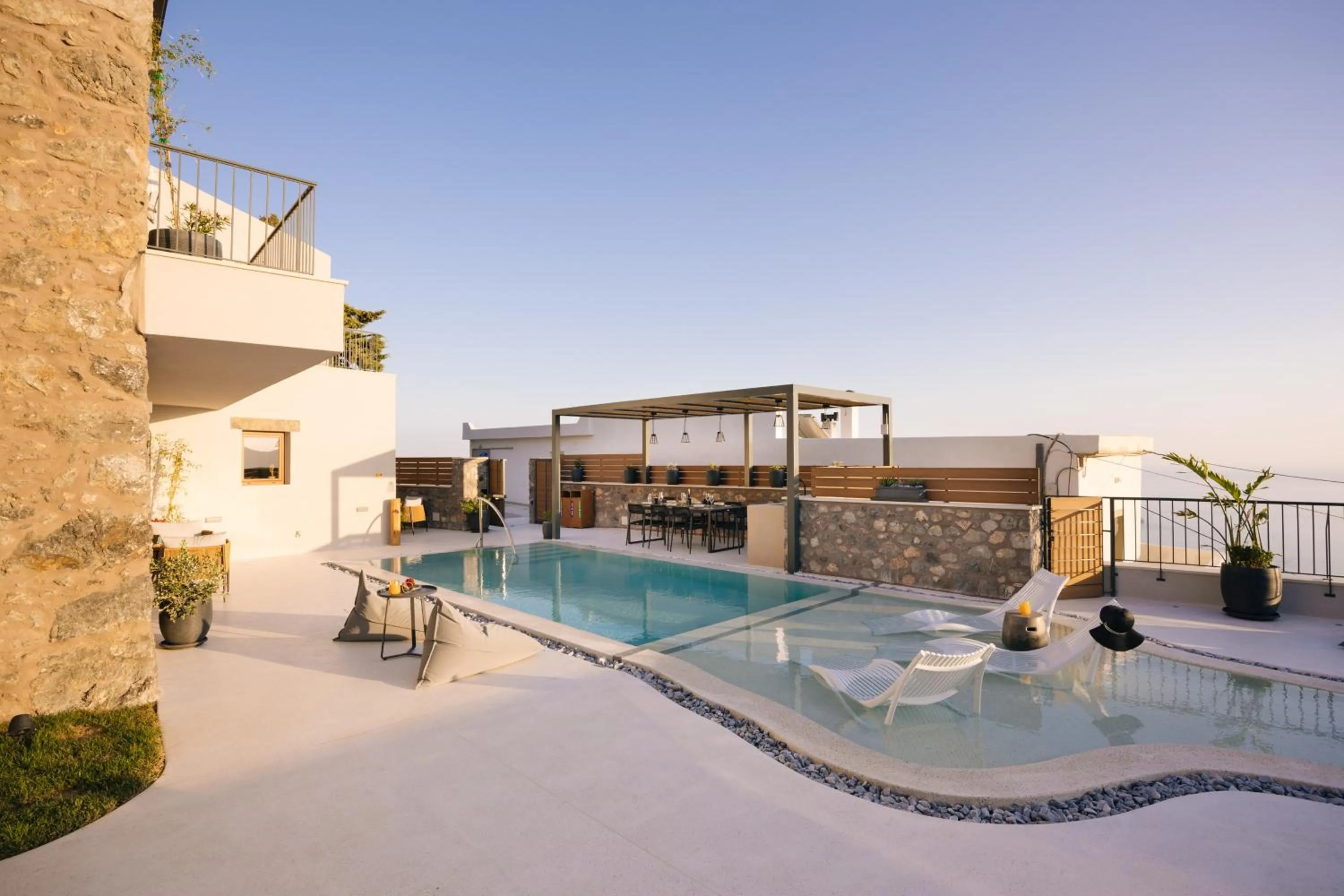 Pool view in Mirthea Suites