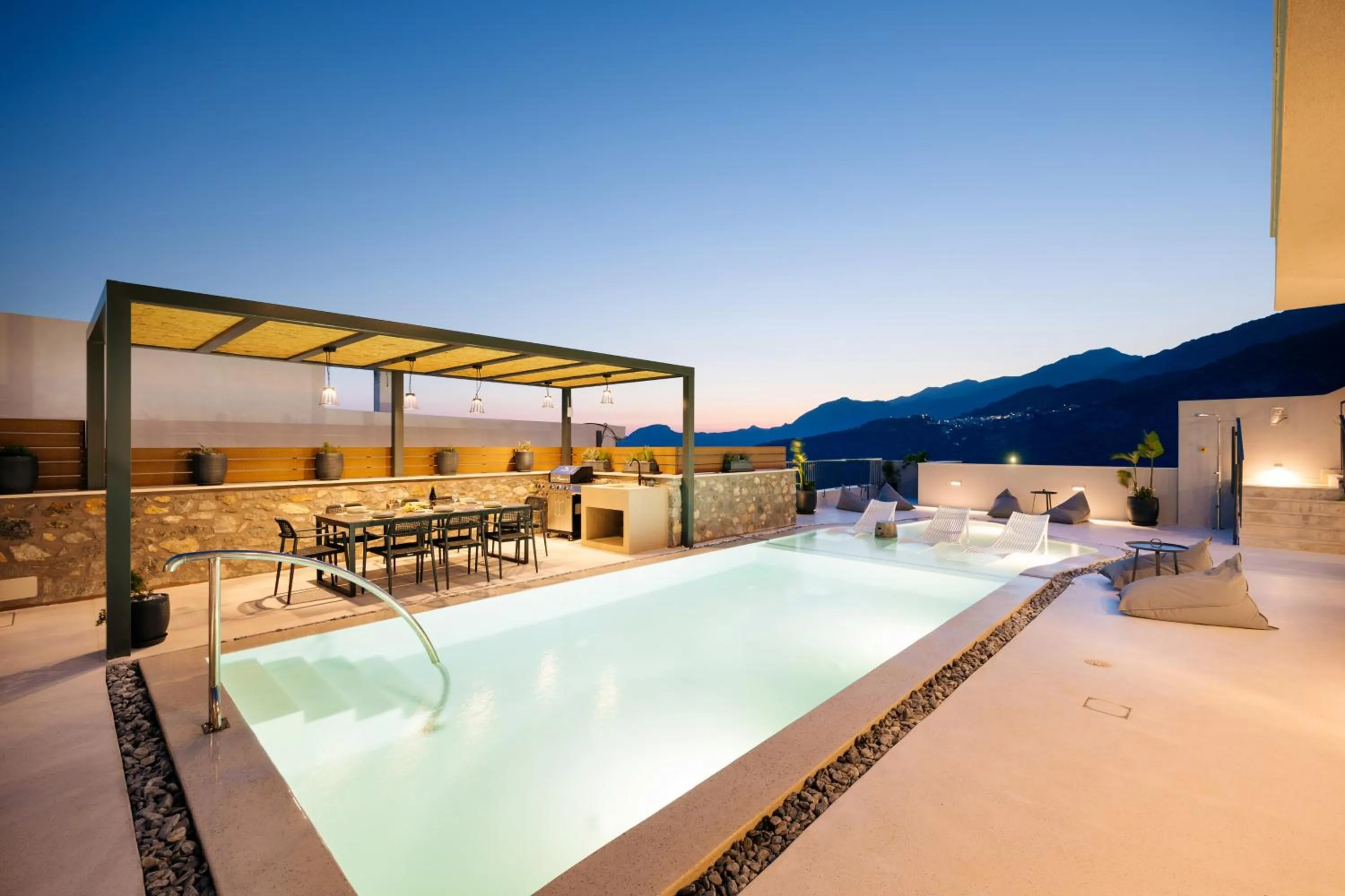 Pool view in Mirthea Suites