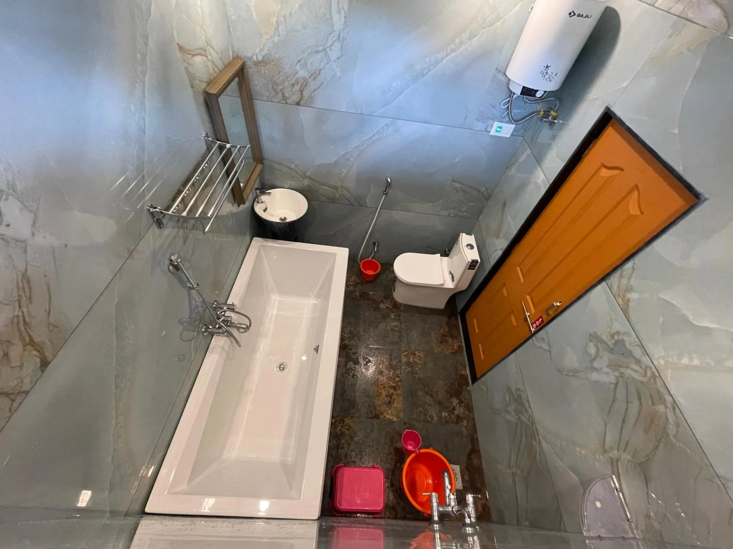 Shower in hotel saptarang residency panhala