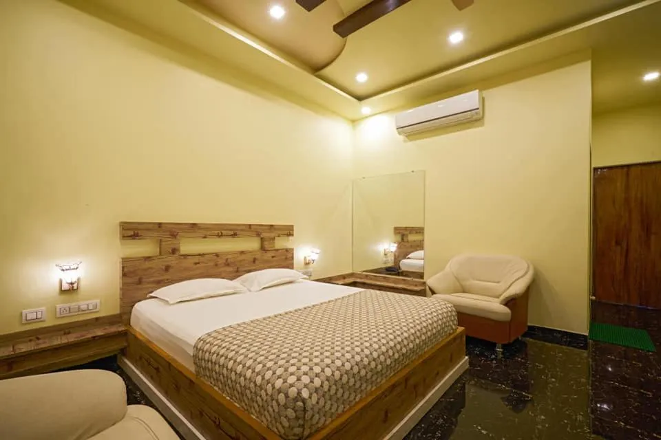 Bed in hotel saptarang residency panhala