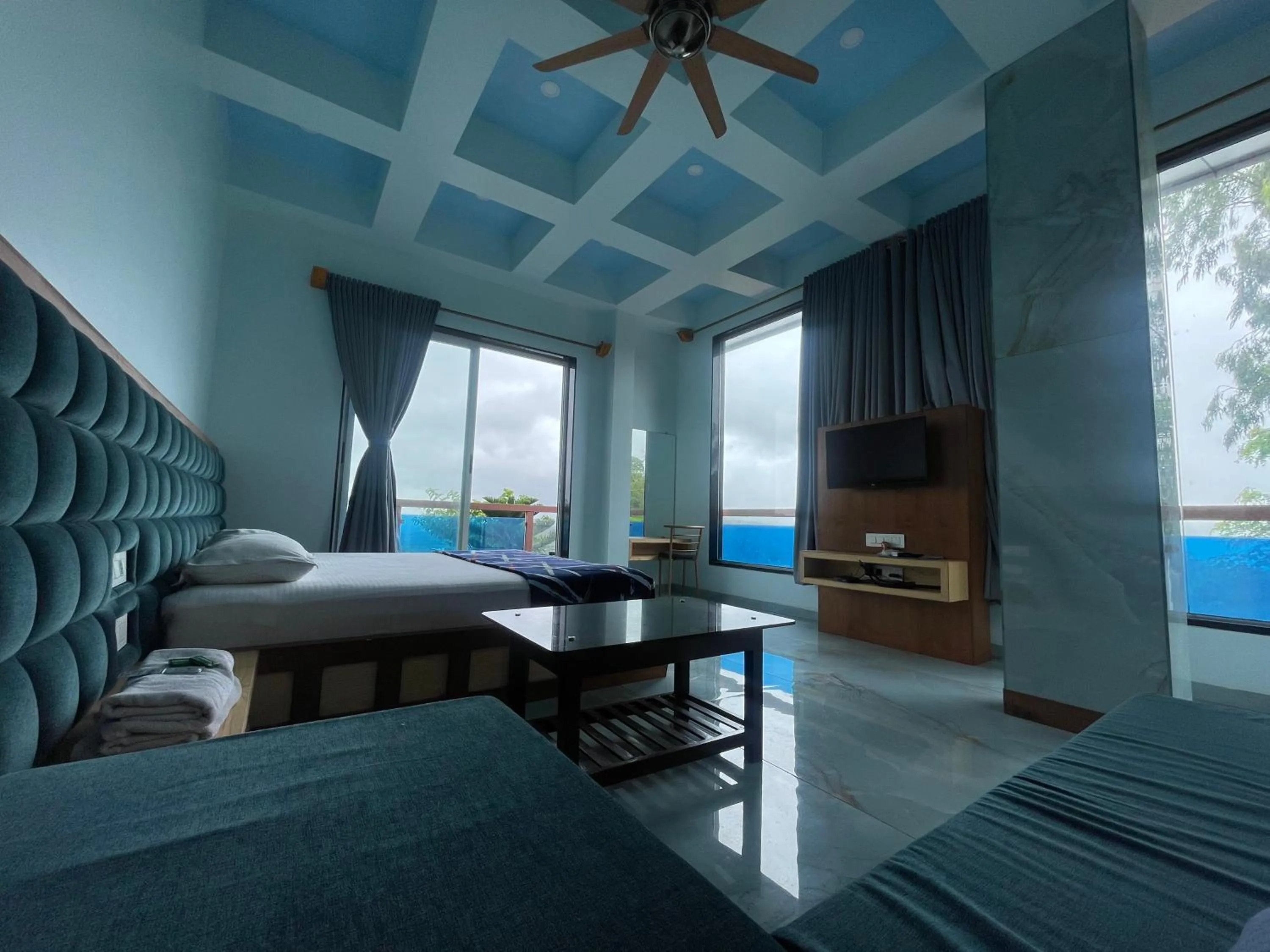 Bed in hotel saptarang residency panhala