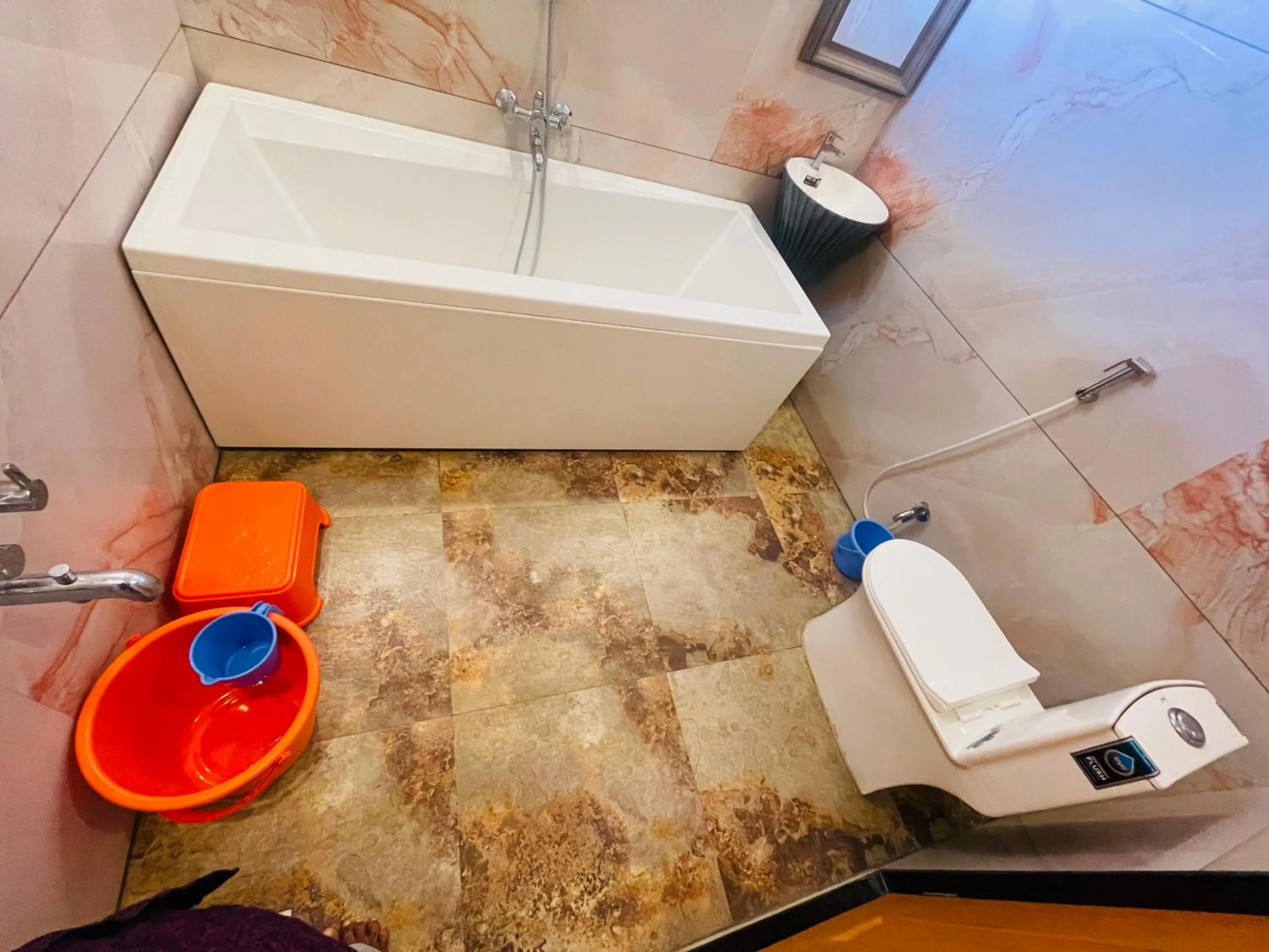 Toilet in hotel saptarang residency panhala