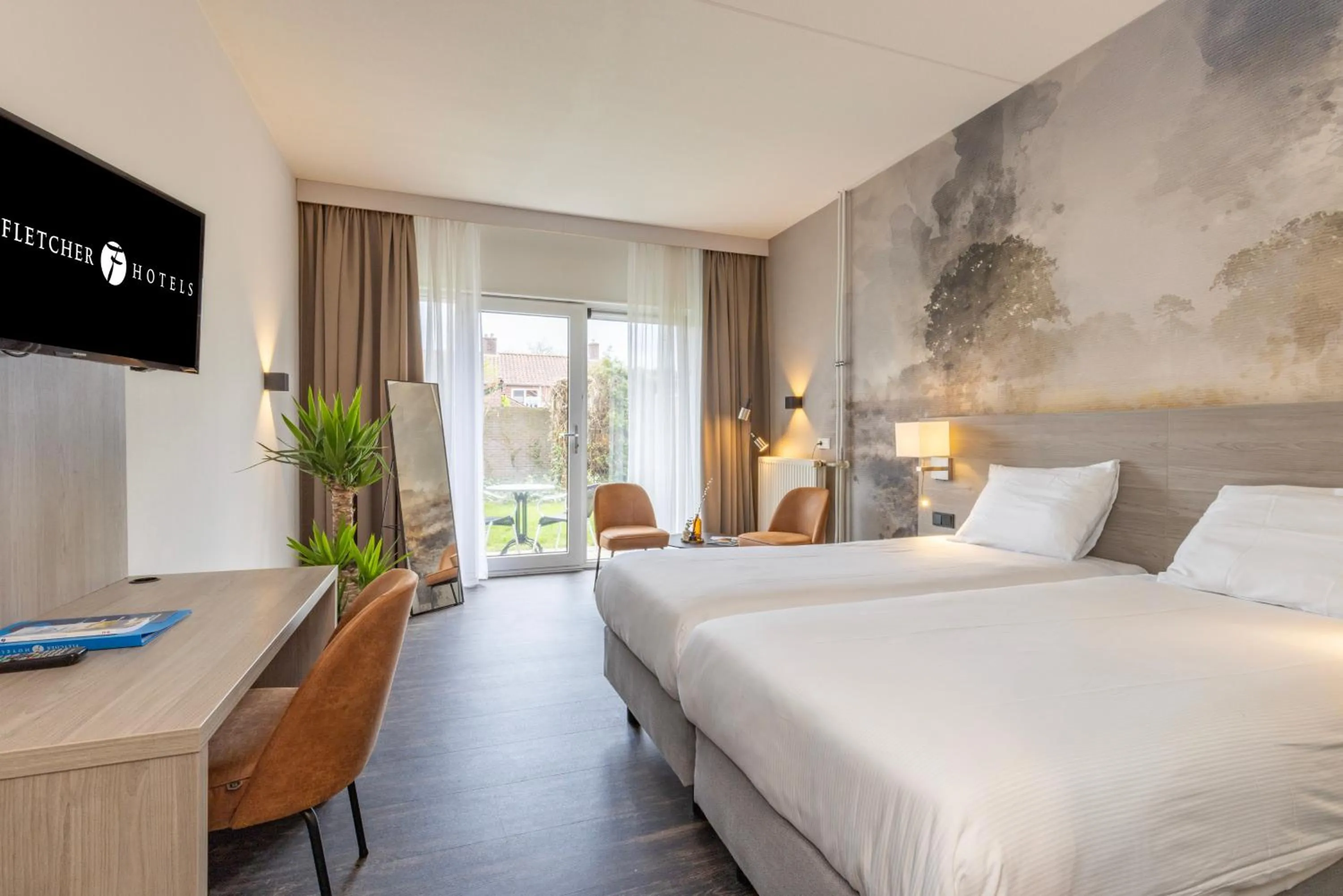 Bedroom, Bed in Fletcher Hotel Restaurant Hellendoorn