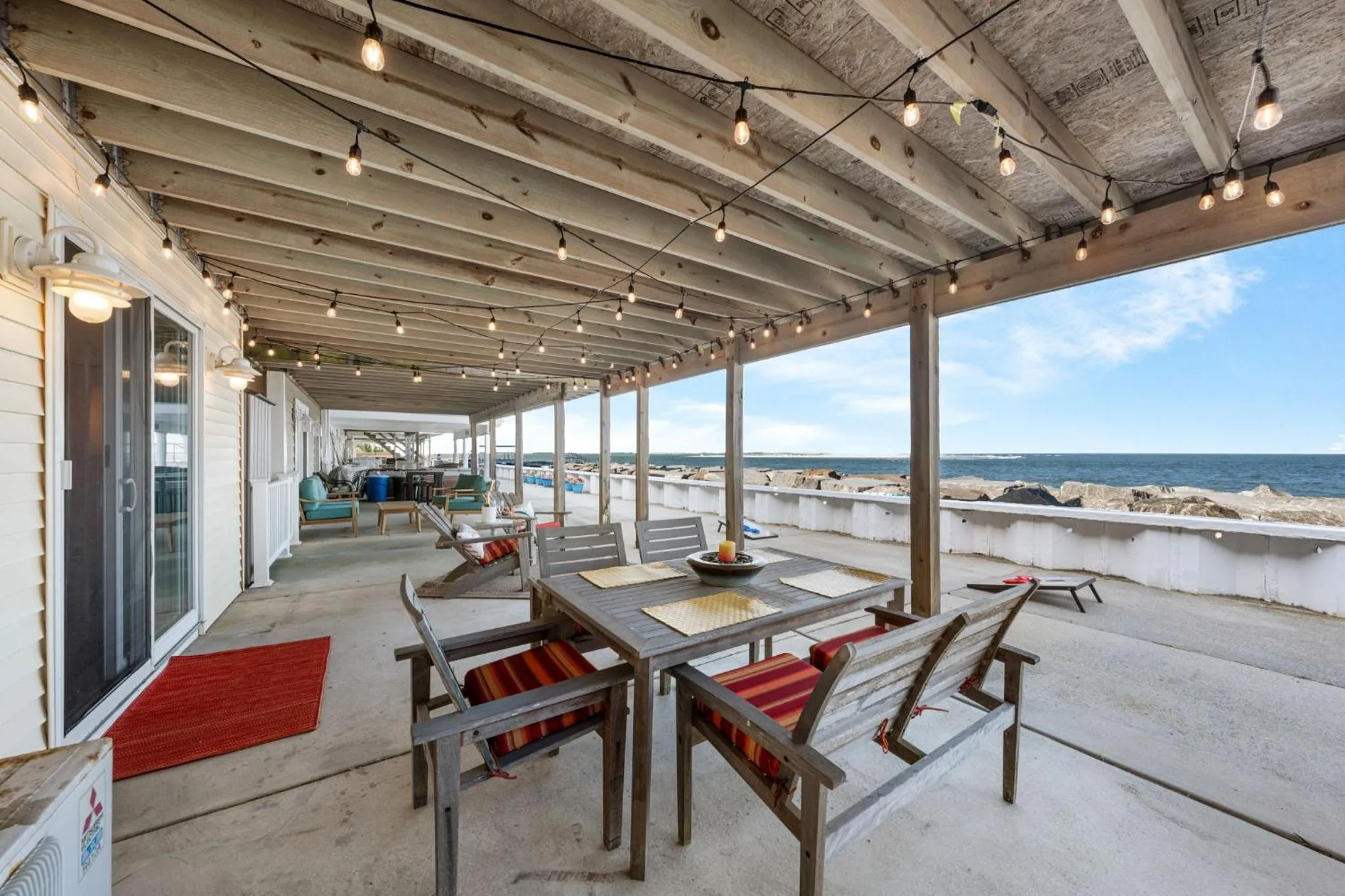 Patio in Waterfront North Wildwood Anglesea Family Retreat