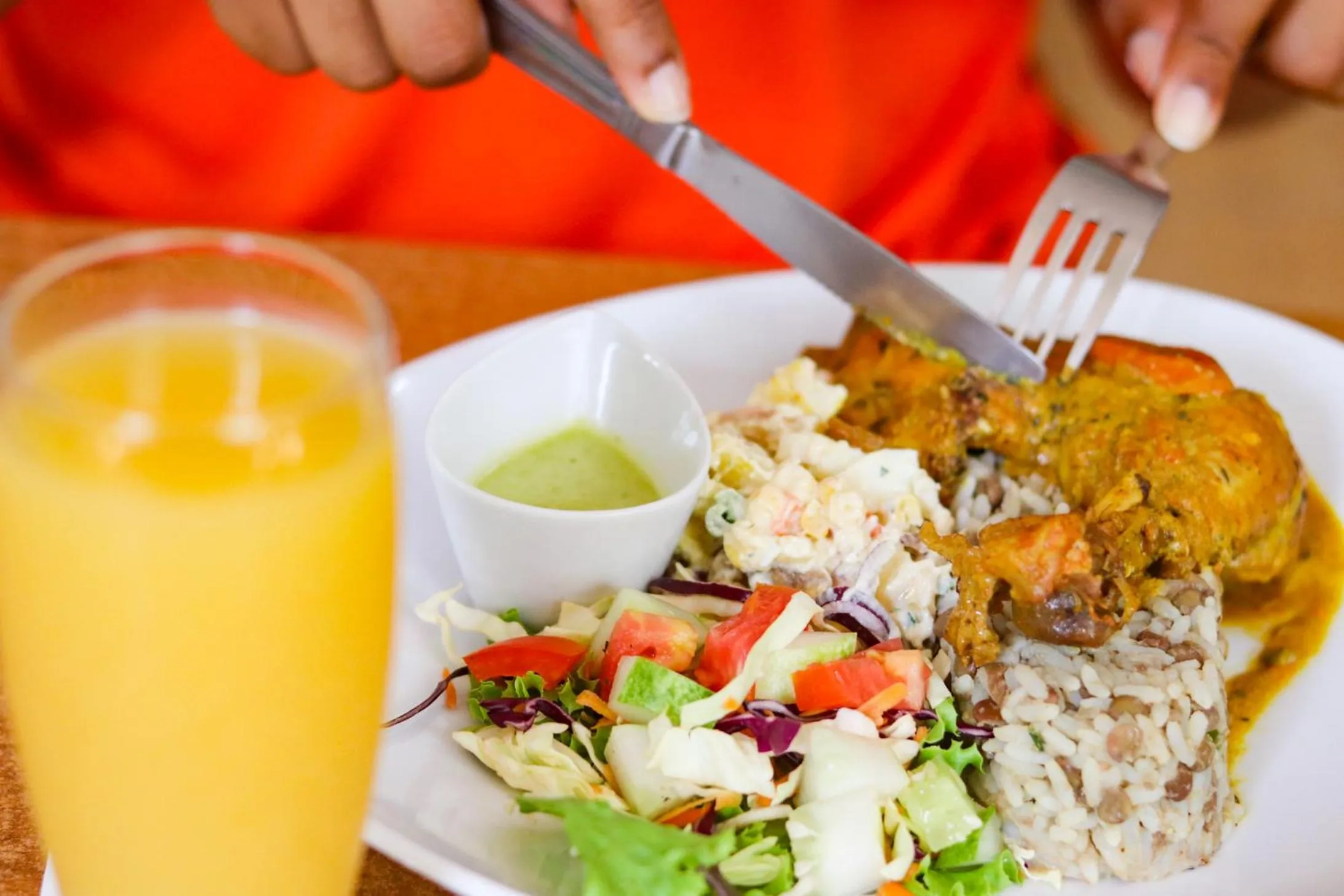 Food close-up in La Flamboyant Hotel