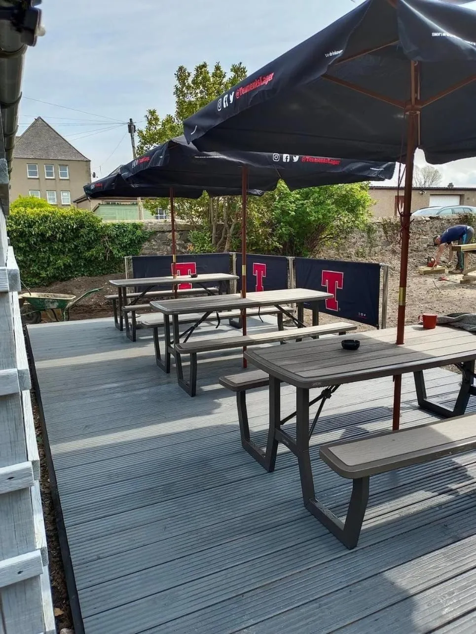 Garden in The Brig & Barrel hotel