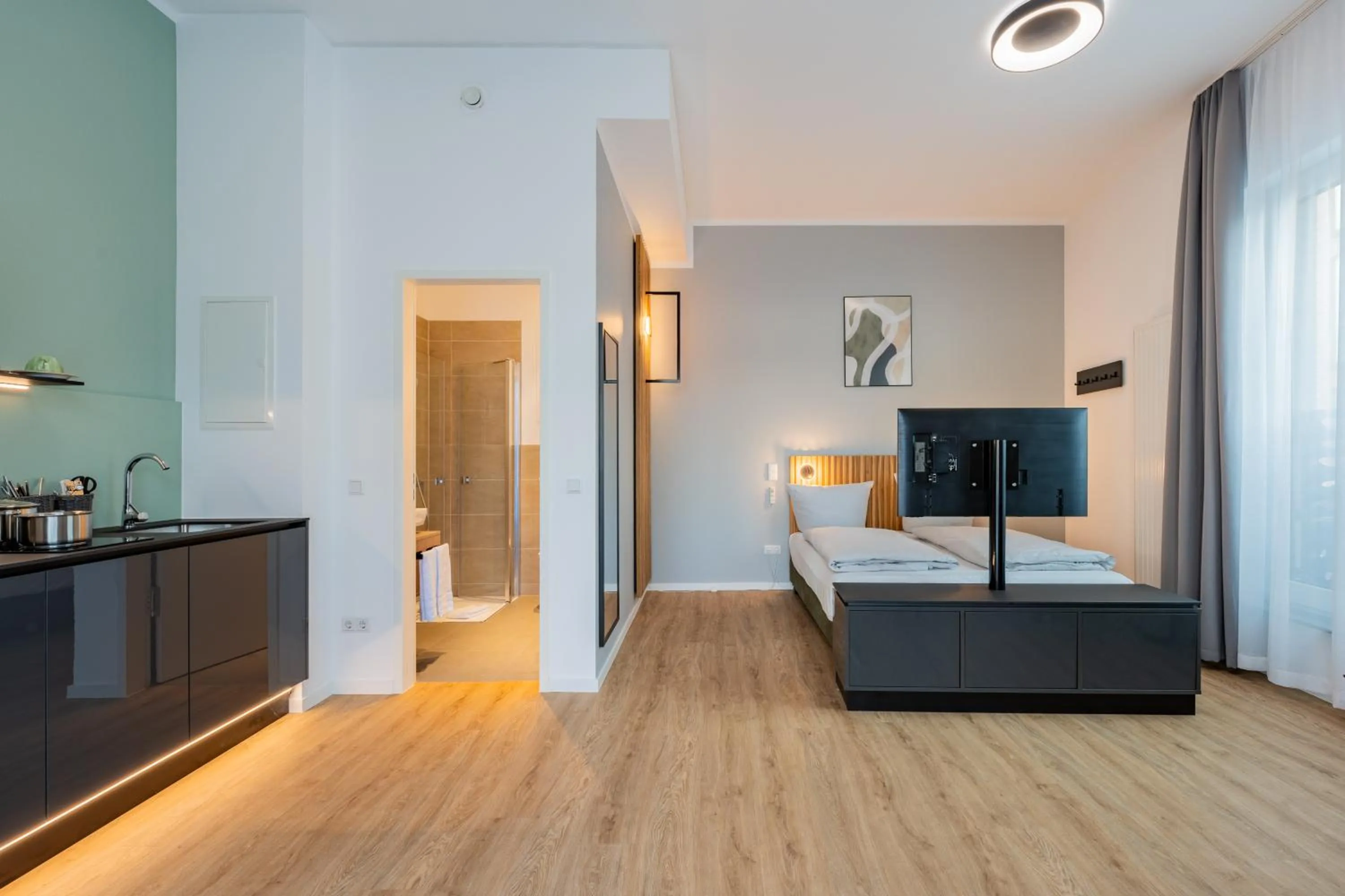 Photo of the whole room in Nena Apartments Berlin Adlershof