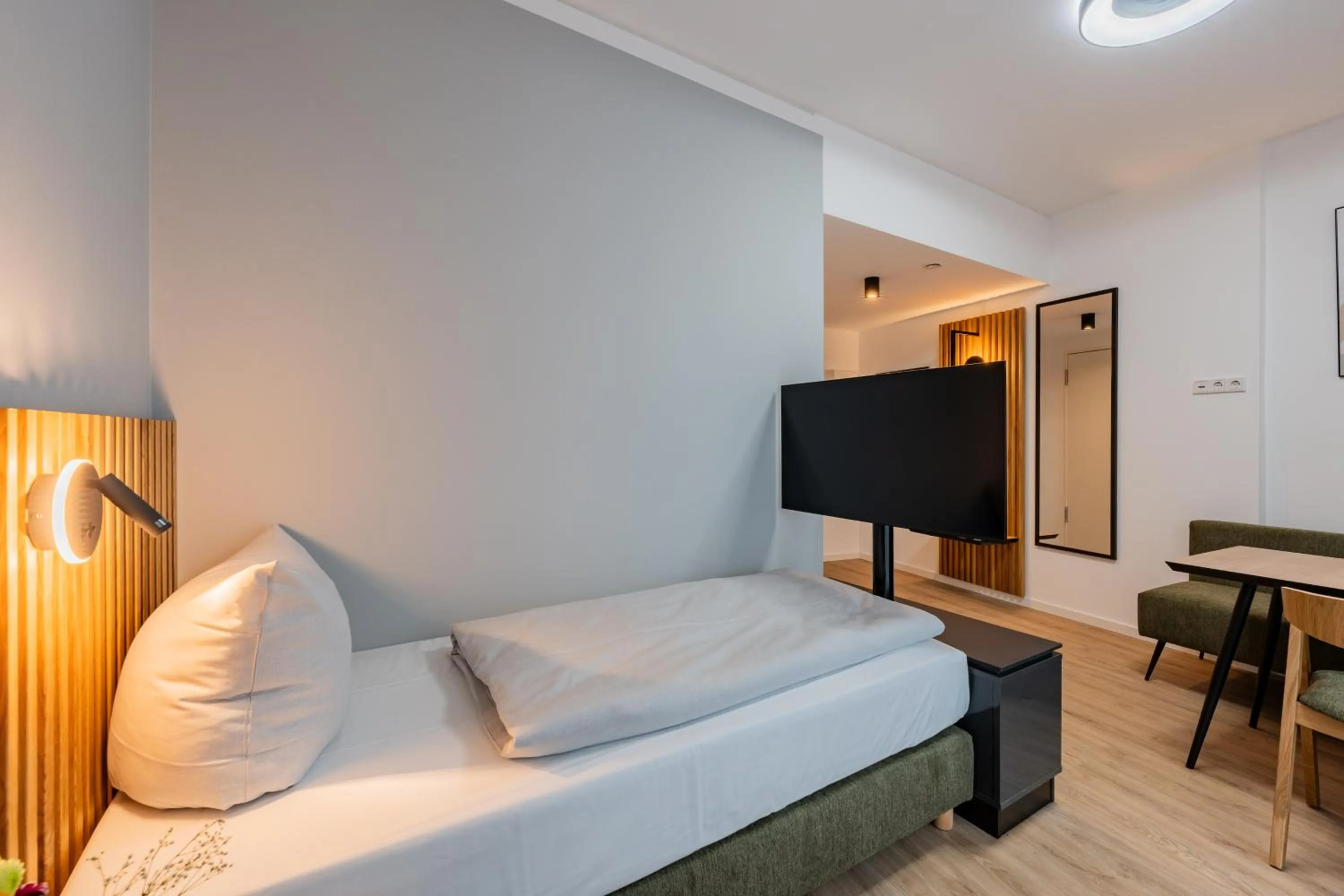 Bed in Nena Apartments Berlin Adlershof