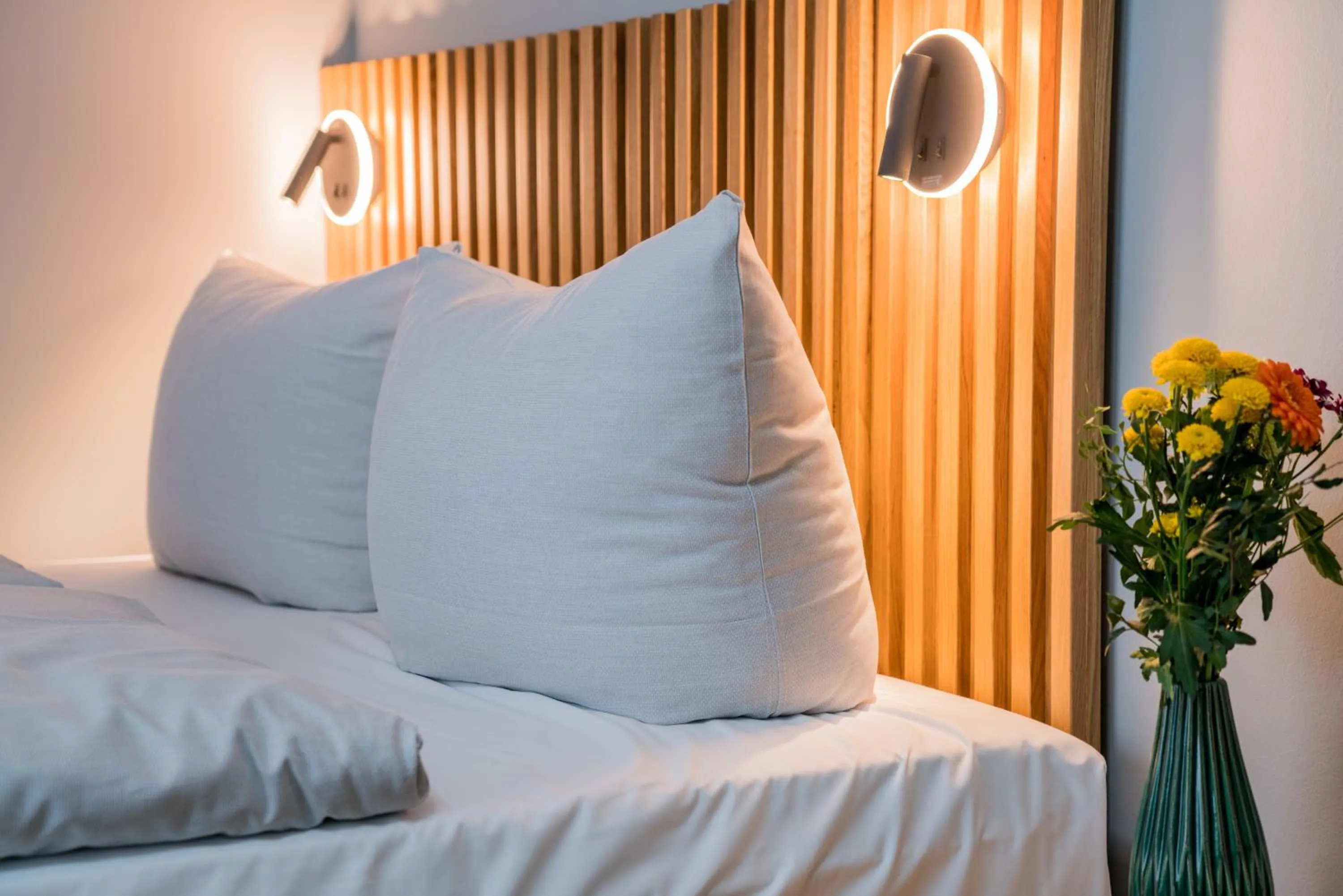 Bed in Nena Apartments Berlin Adlershof