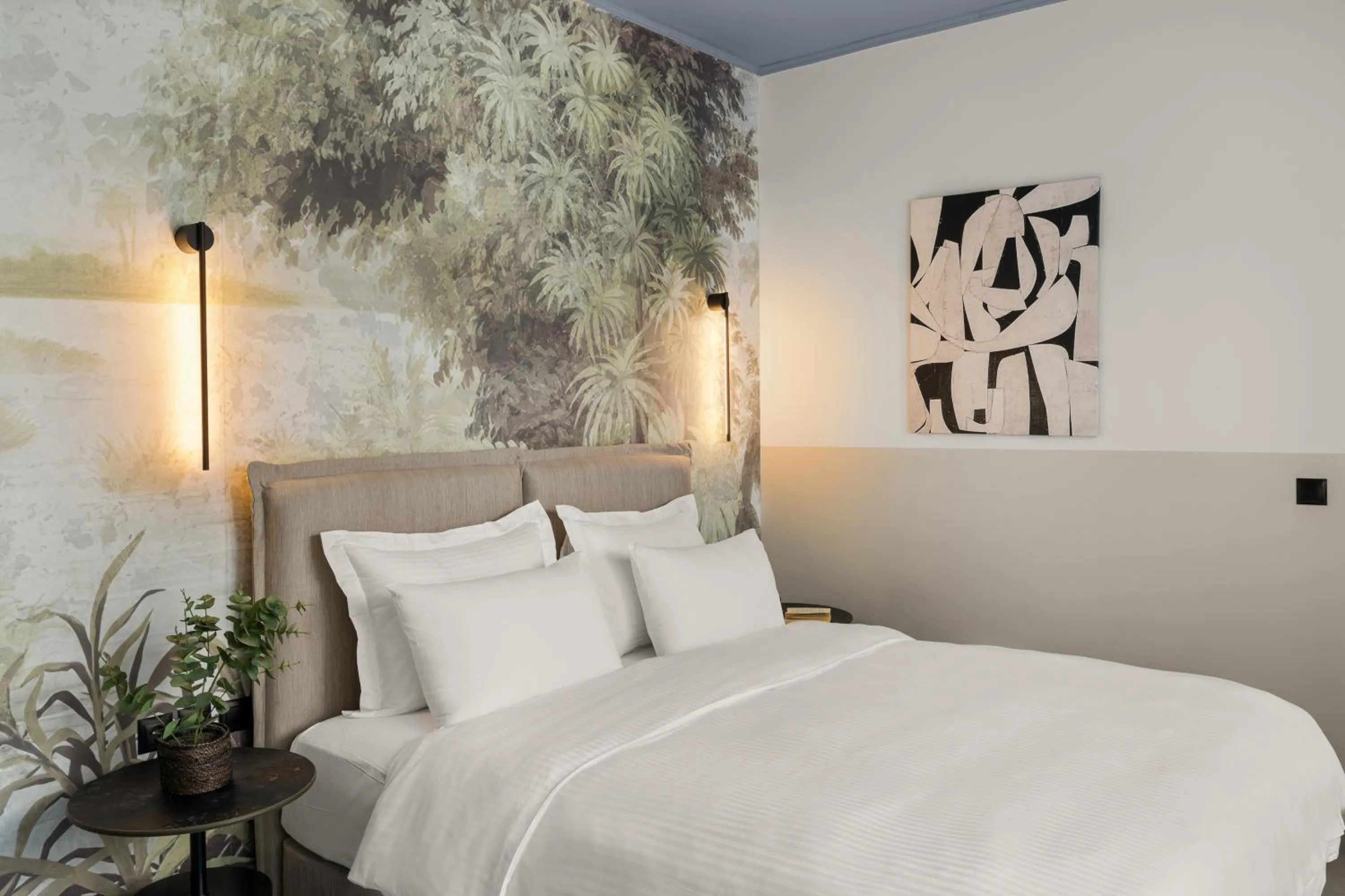 Bed in Airio Athens Suites