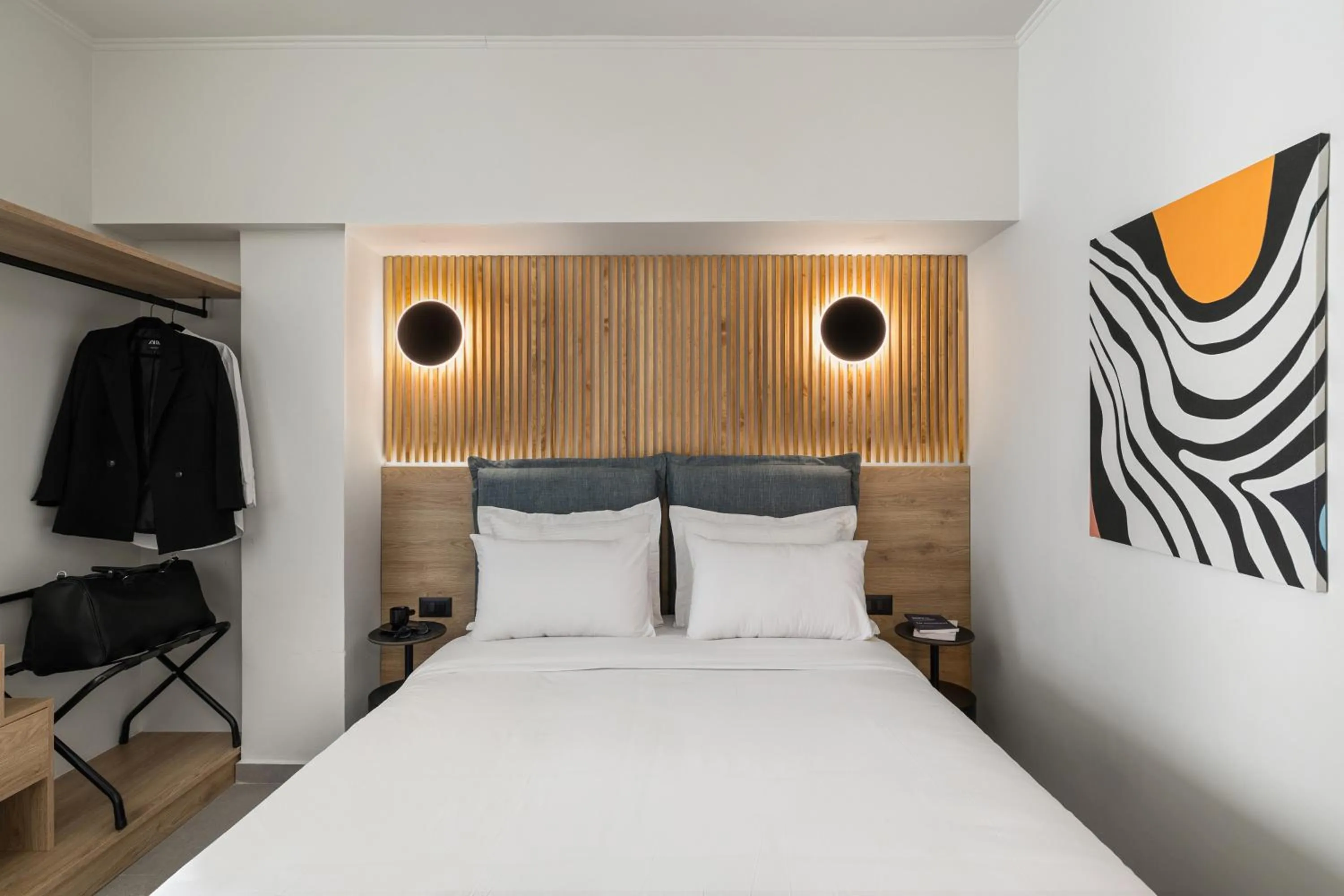 Bed in Airio Athens Suites