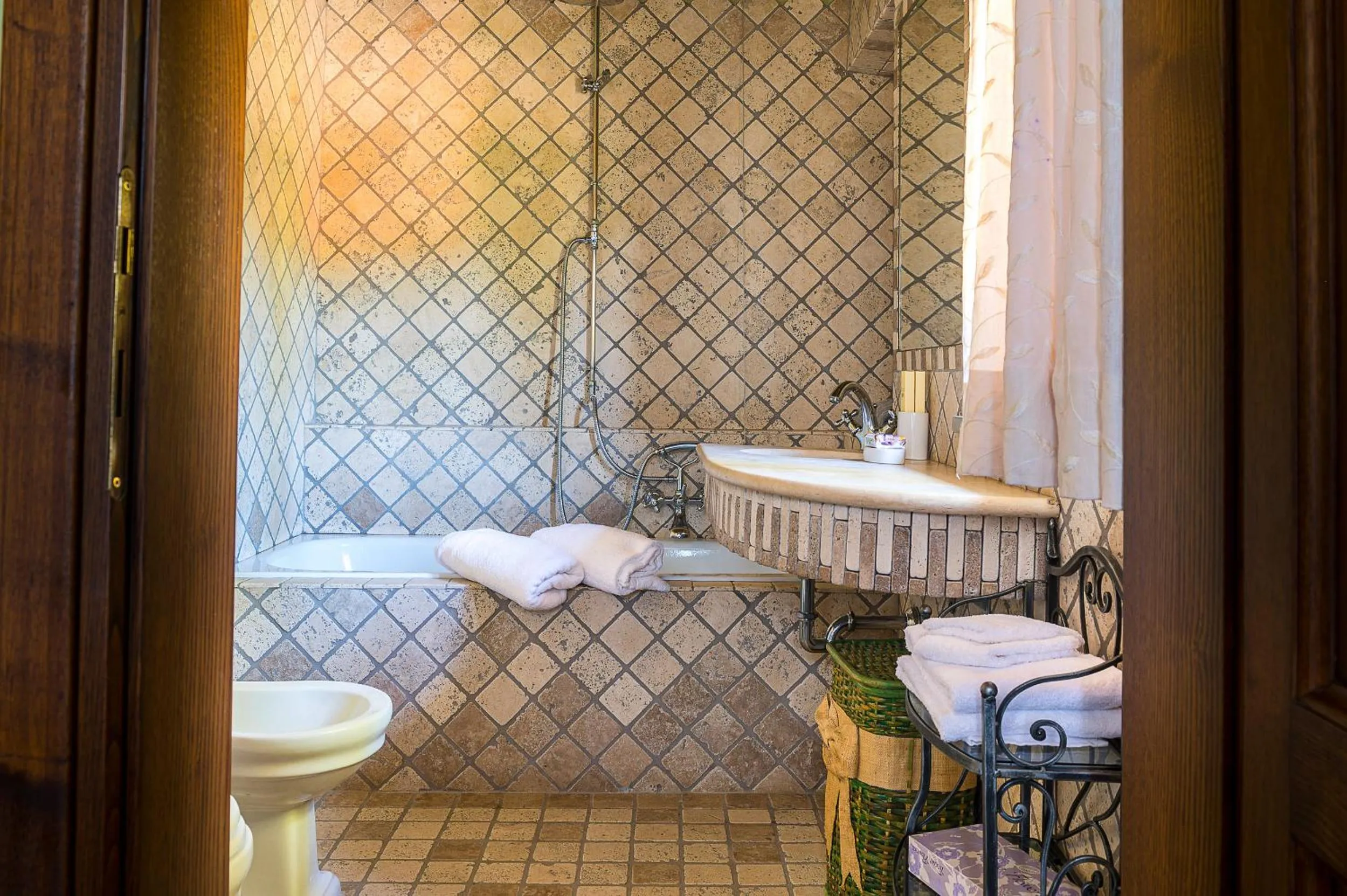 Bed in Villa Delia Hotel and Cooking School