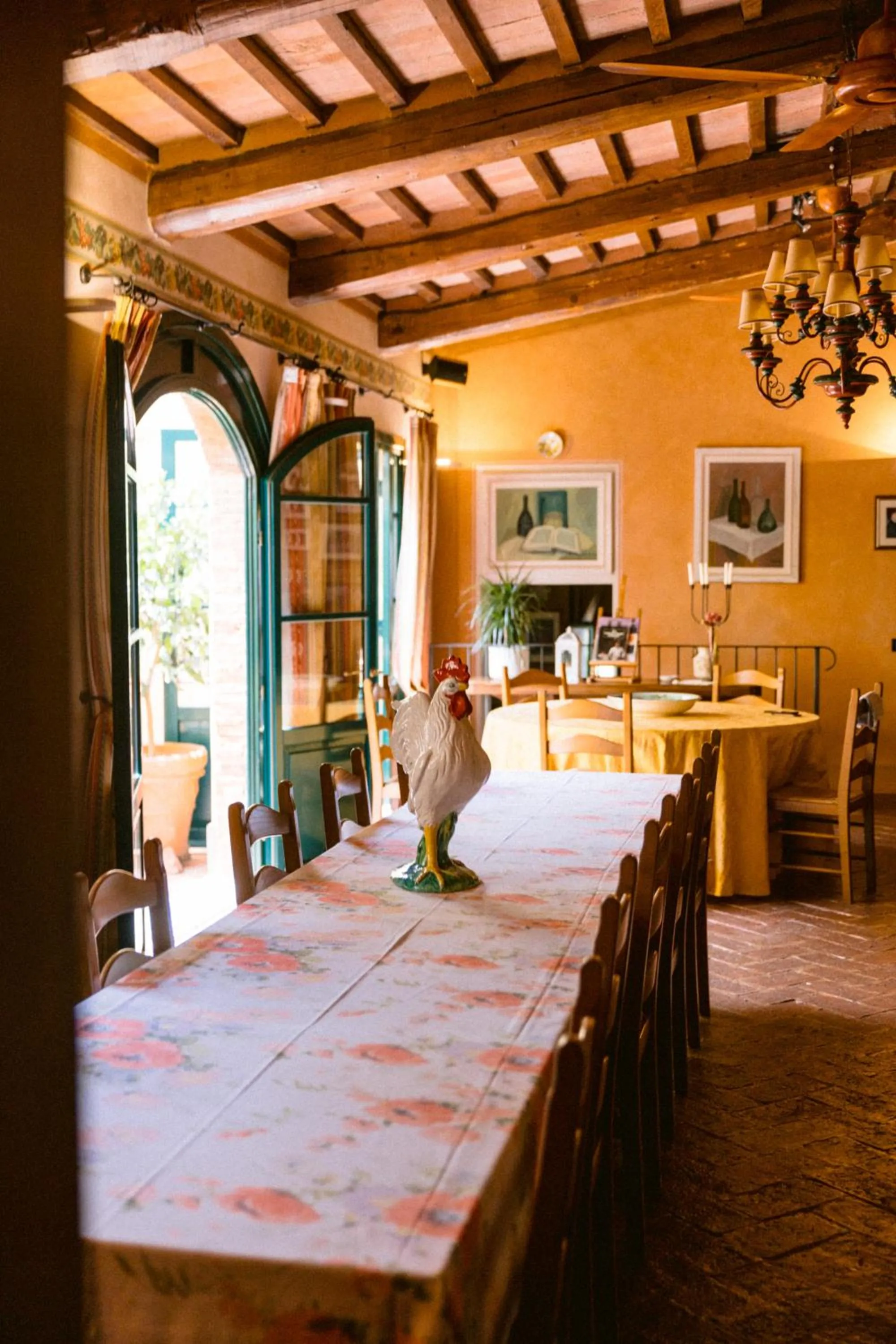 Dining area in Villa Delia Hotel and Cooking School