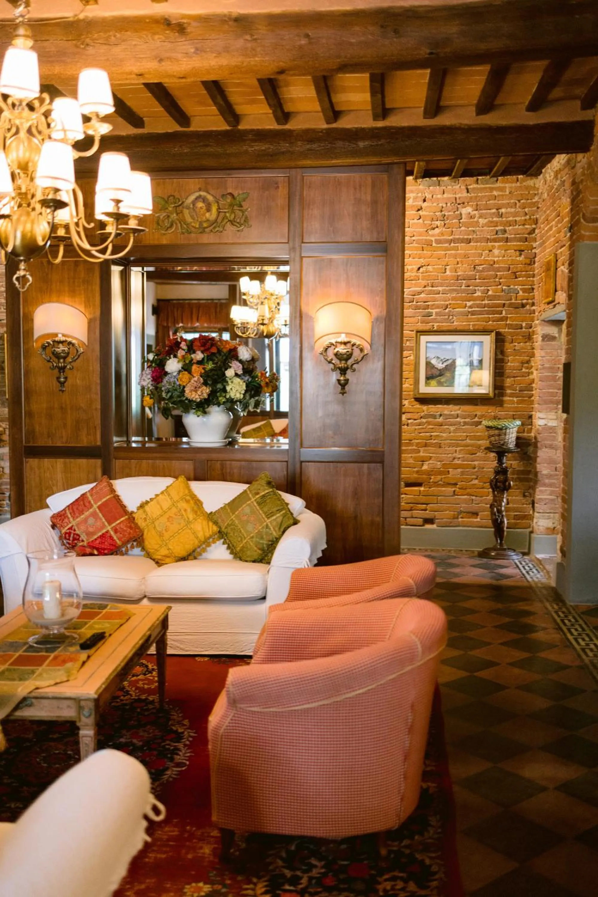 Living room in Villa Delia Hotel and Cooking School