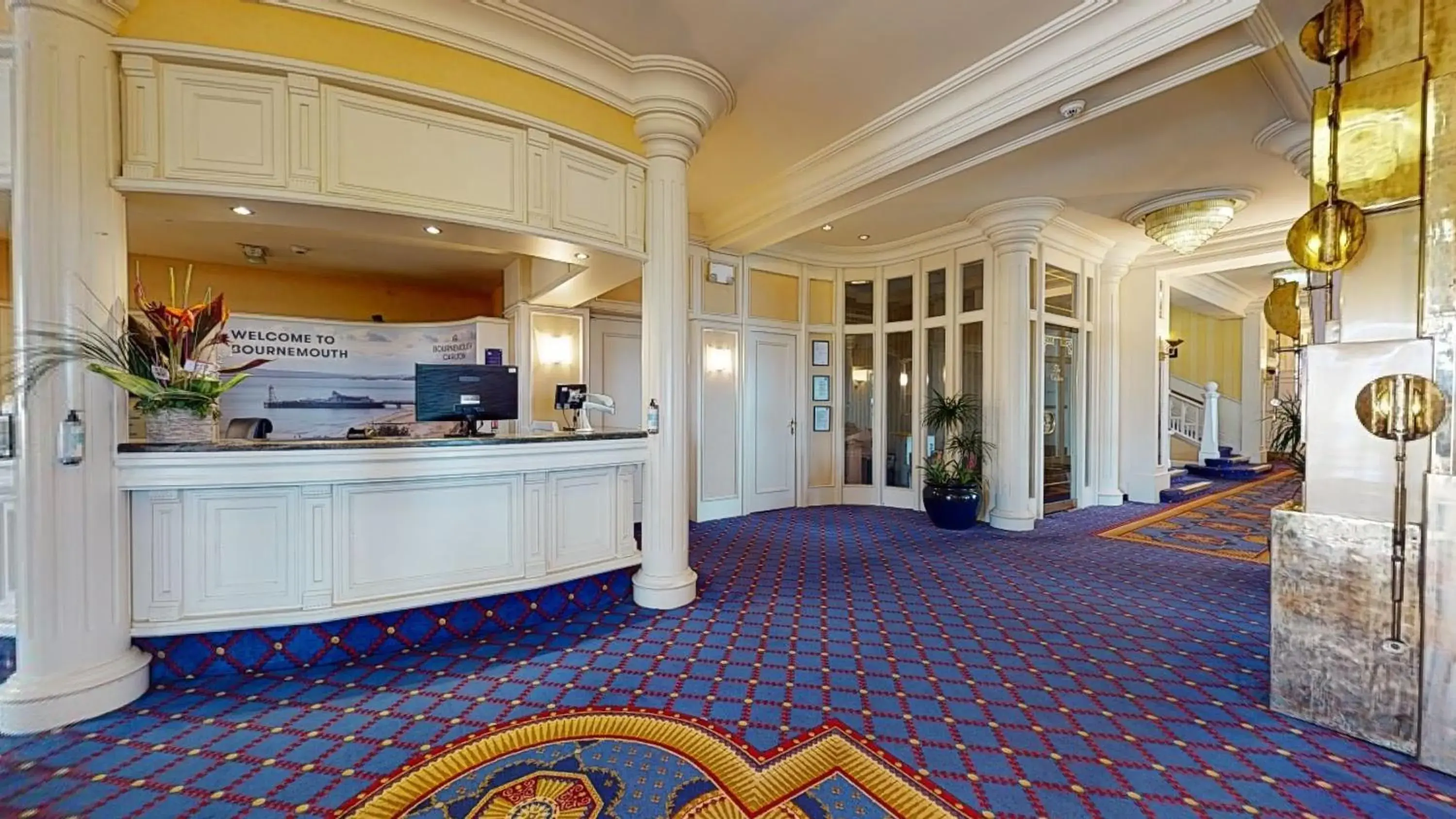 Lobby or reception in Bournemouth Carlton Hotel, BW Signature Collection Lobby or reception in Bournemouth Carlton Hotel, BW Signature Collection